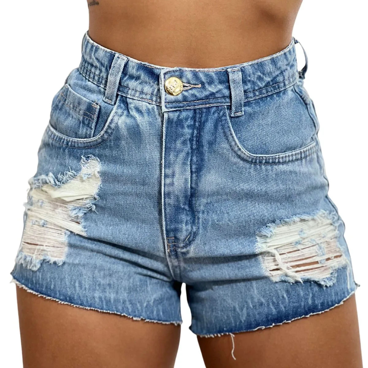 Short Jeans Feminino Sem Lycra 5038