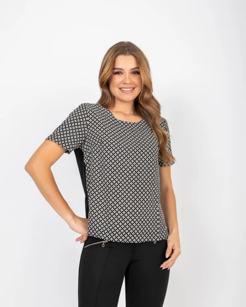 BLUSA ESTAMPA GEOMETRICA