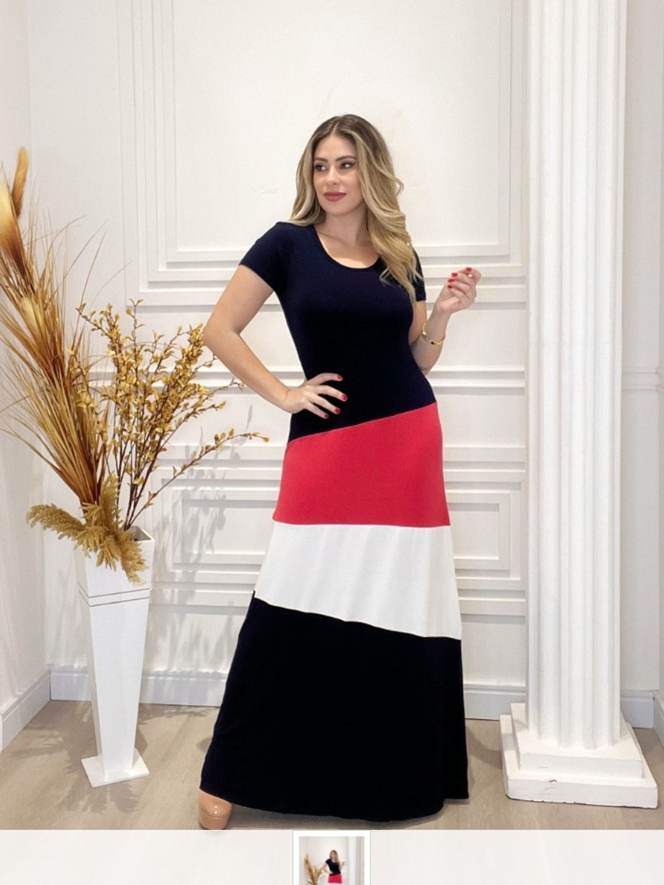 VESTIDO LONGO DIAGONAL MARAVILOSO