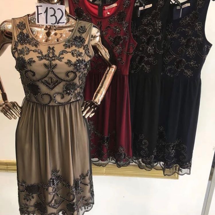 Afanda: F132- Vestido Midi de festa