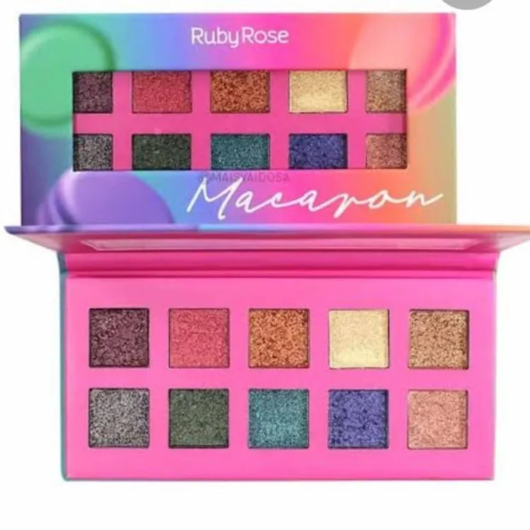 Kit de sombras Ruby Rose - Macanon - 10 sombras metálicas