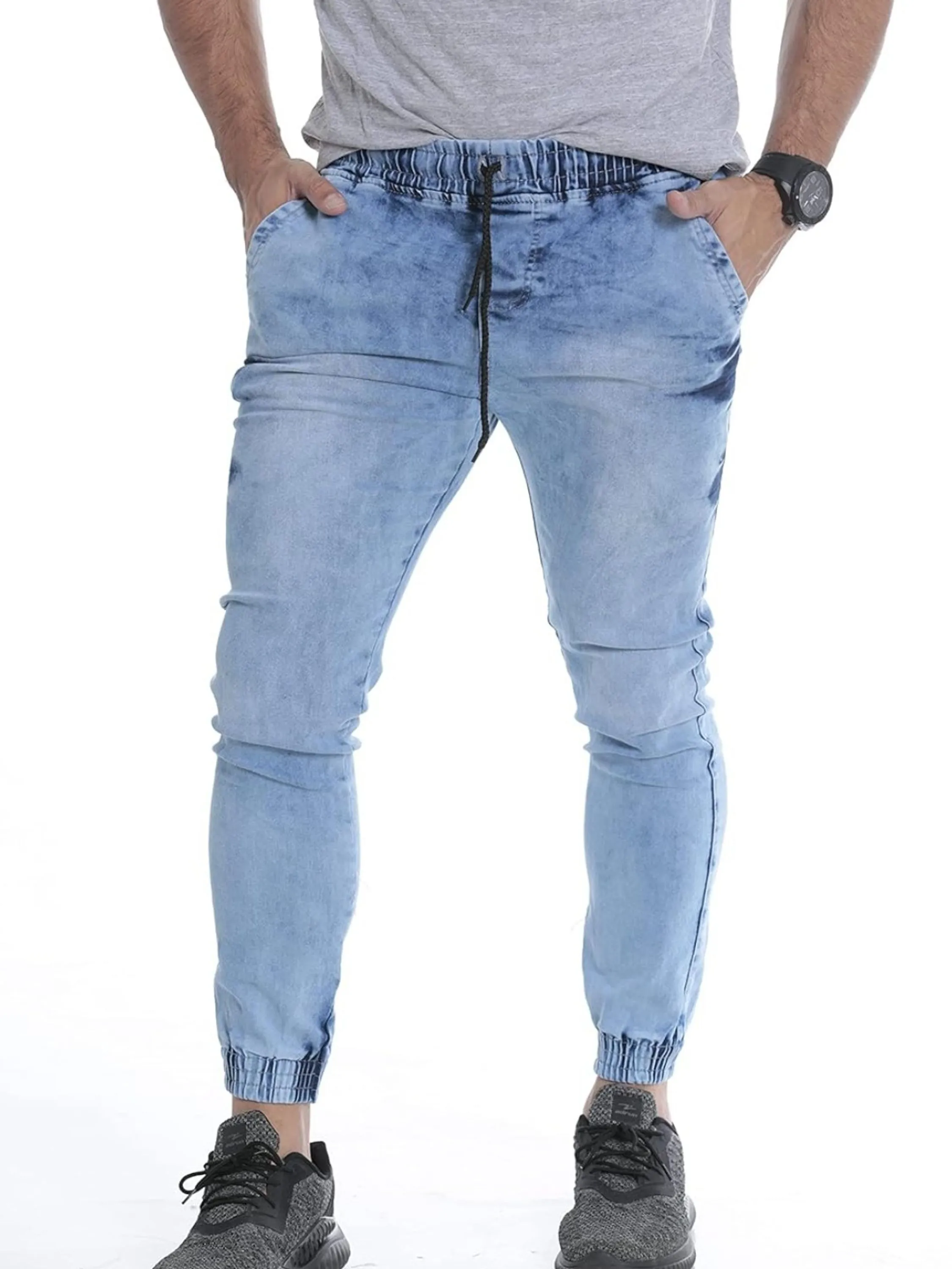 Calça jogar jeans masculino