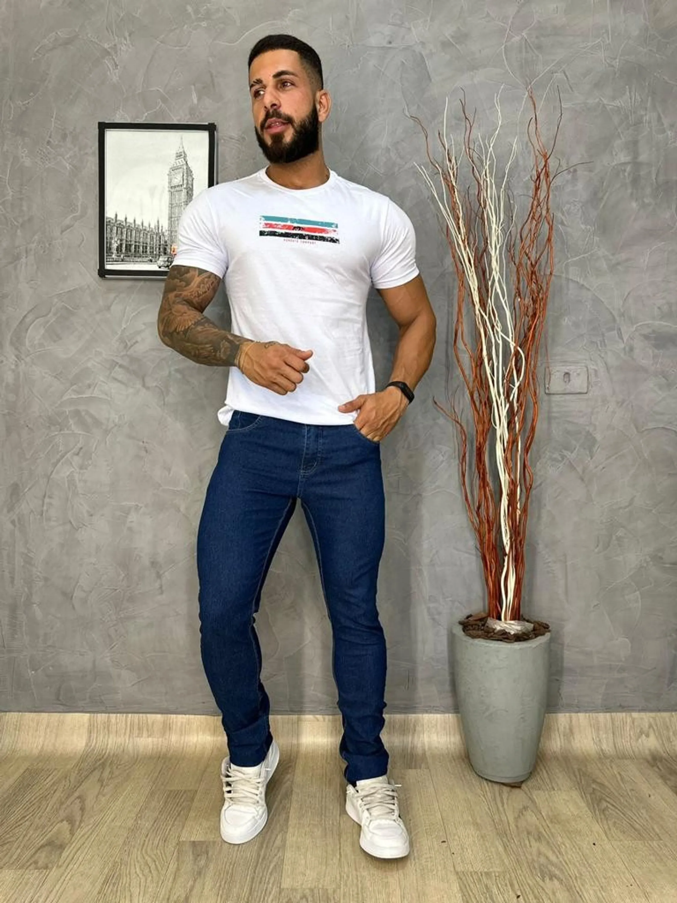 Masculino calça laycra