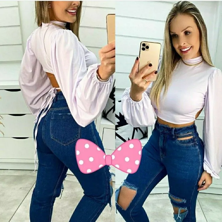 Cropped manga longa