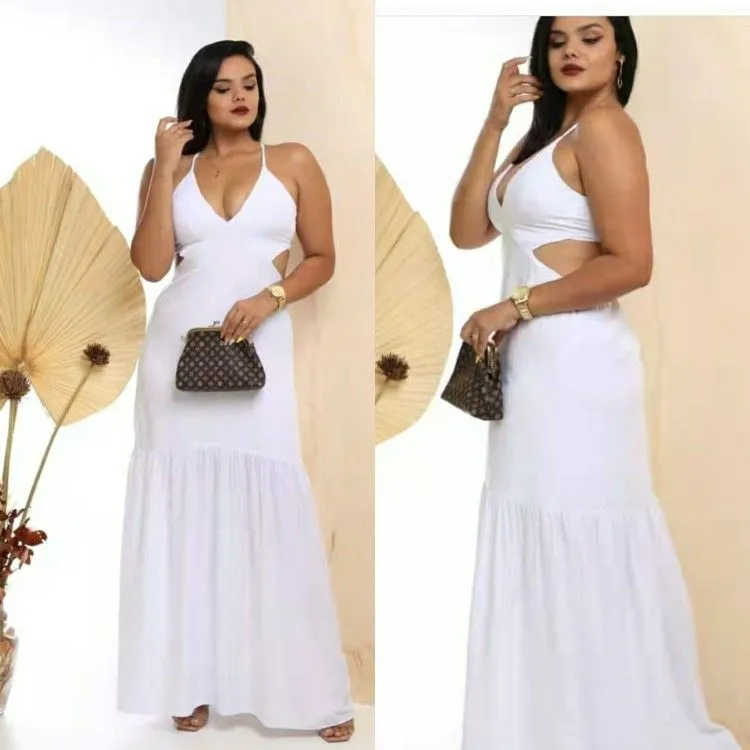 Vestido longo com bojo