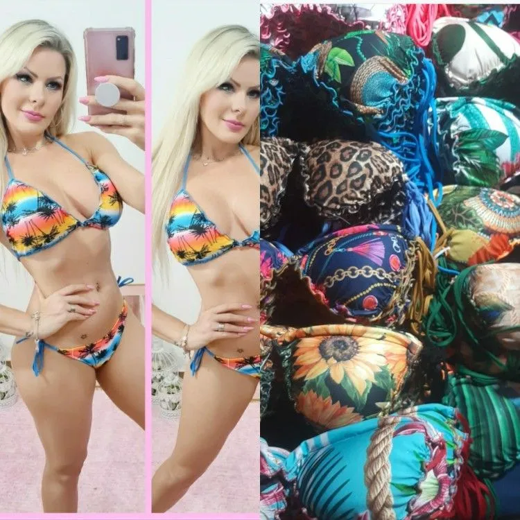 Biquíni conjunto estampada variadas