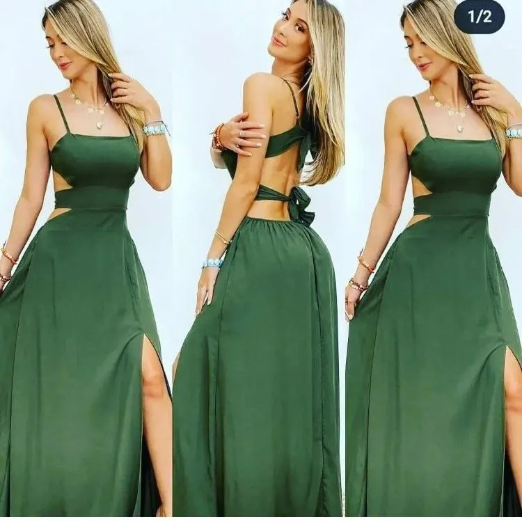 Vestido longo com bojo