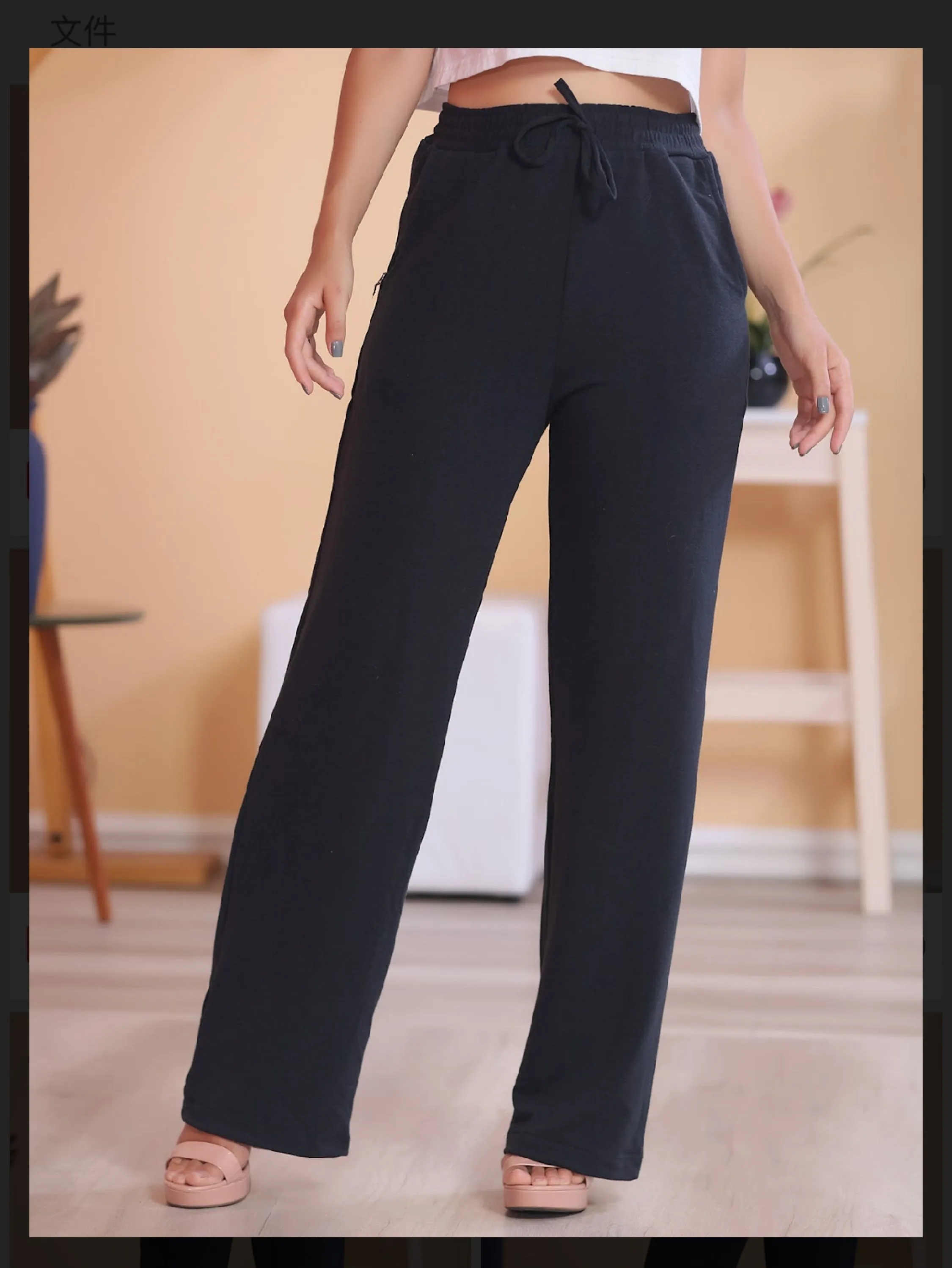 CALÇA MOLETINHO PANTALONA COM BOLSO AMPLO CONFORTÁVEL