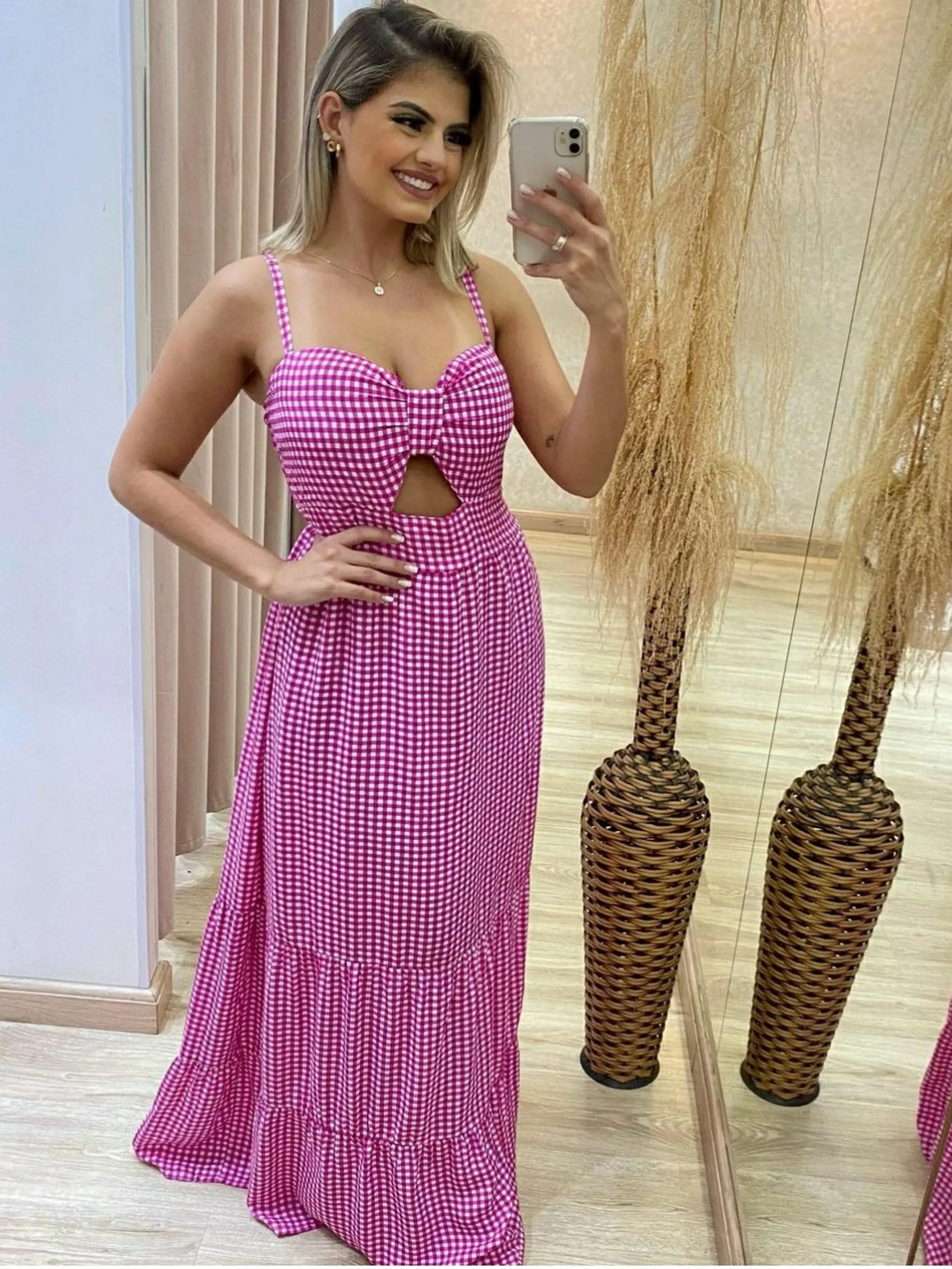 Vestido longo com bojo