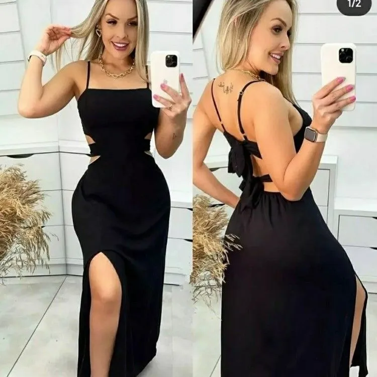 Vestido longo com bojo