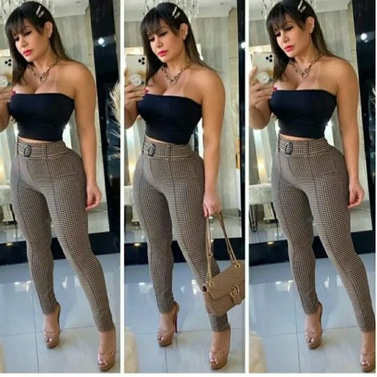 Calça legging crepe