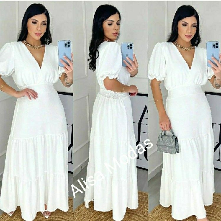 Vestido longo com bojo