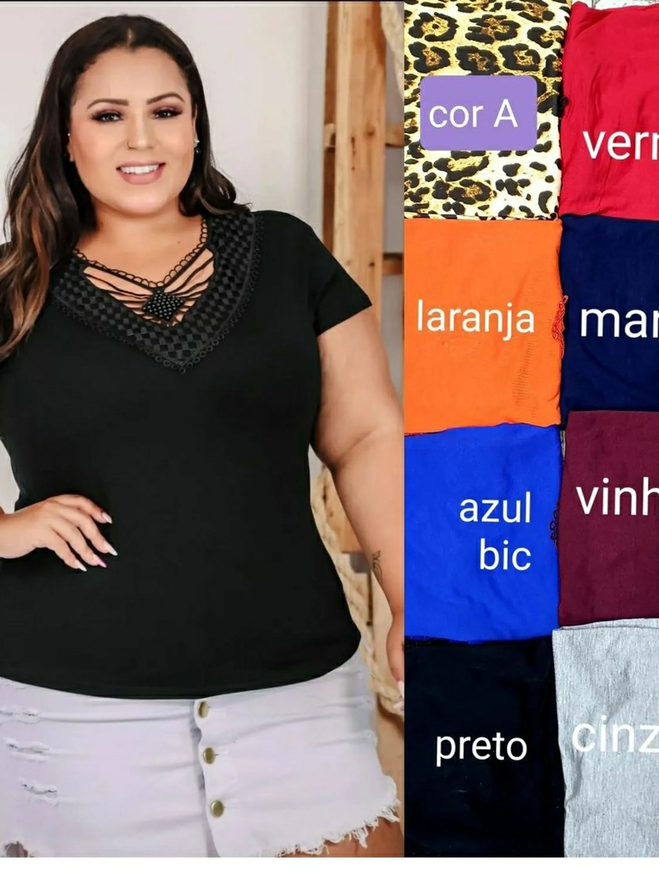 Blusa manga curta GG