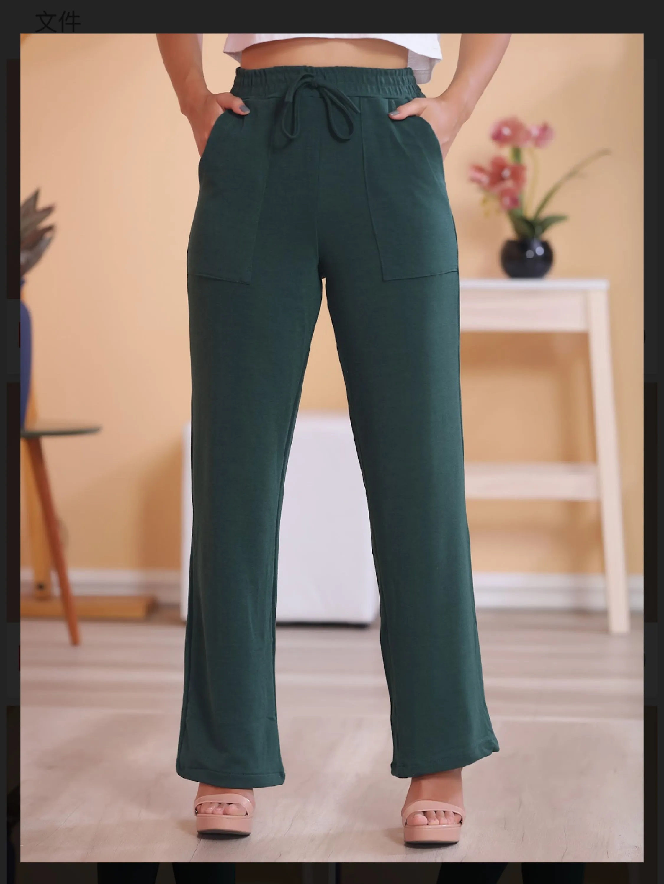 CALÇA MOLETINHO PANTALONA COM BOLSO AMPLO CONFORTÁVEL