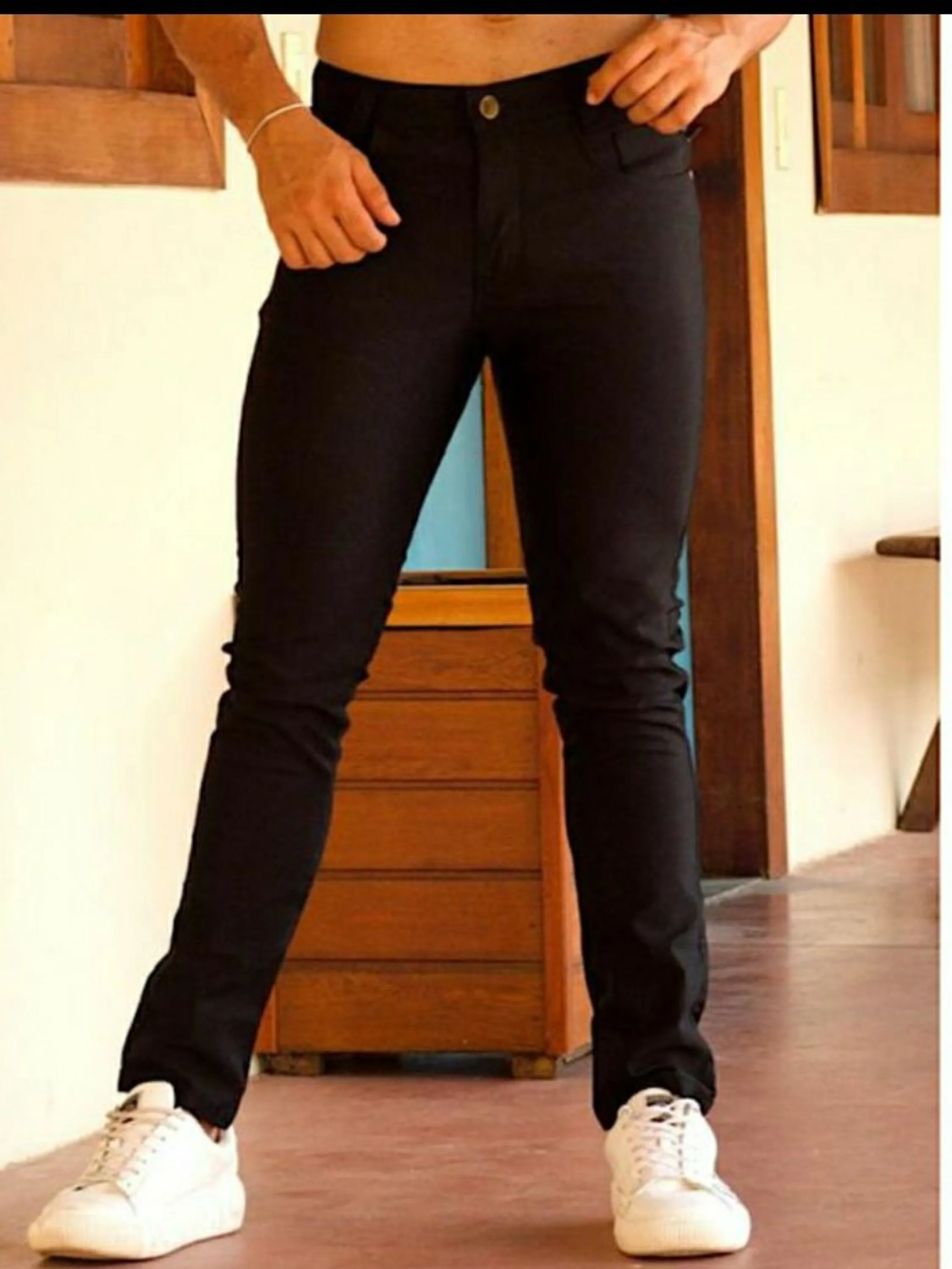 Calça jeans preto masculino