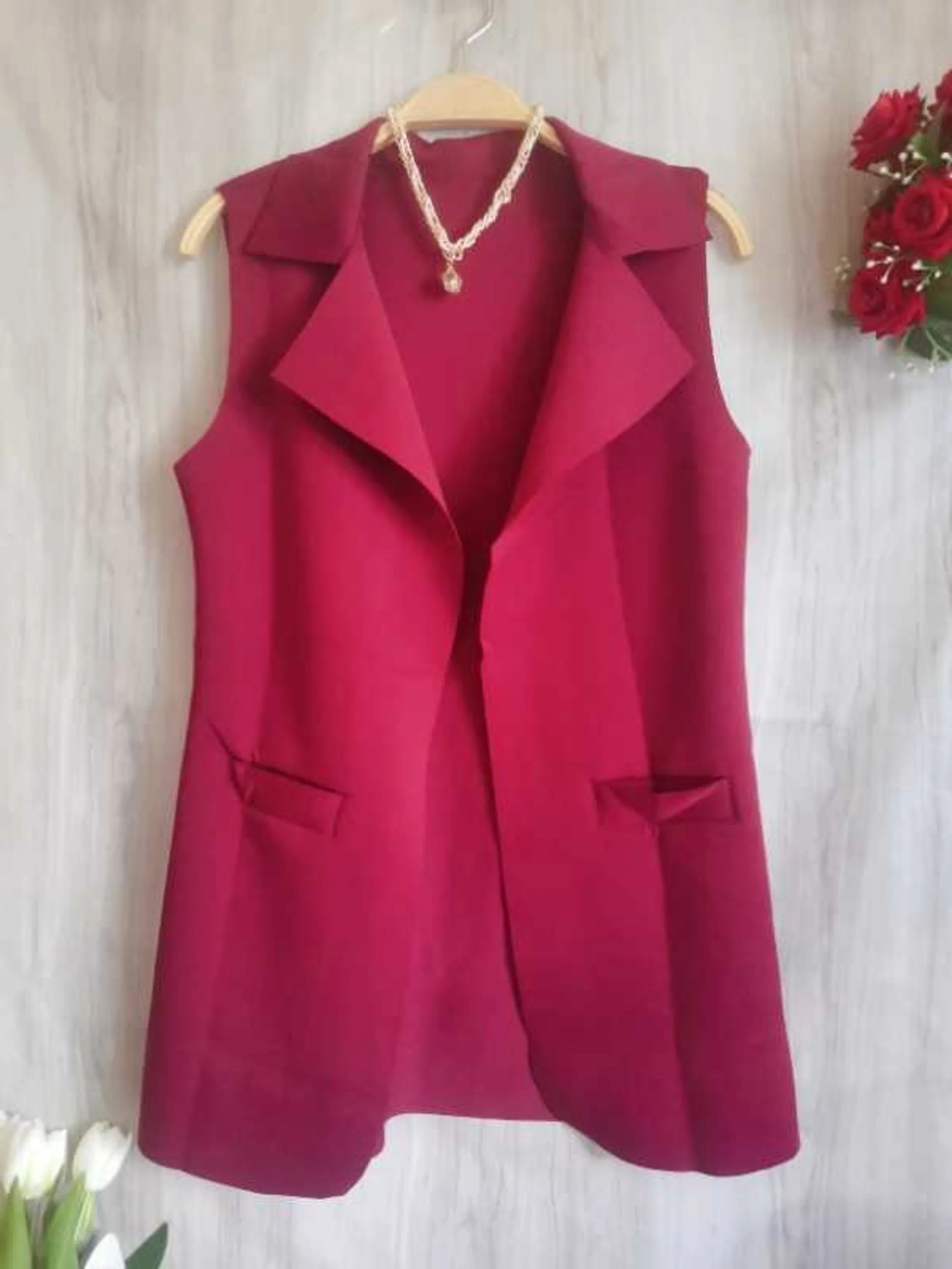 Blazer colete feminina