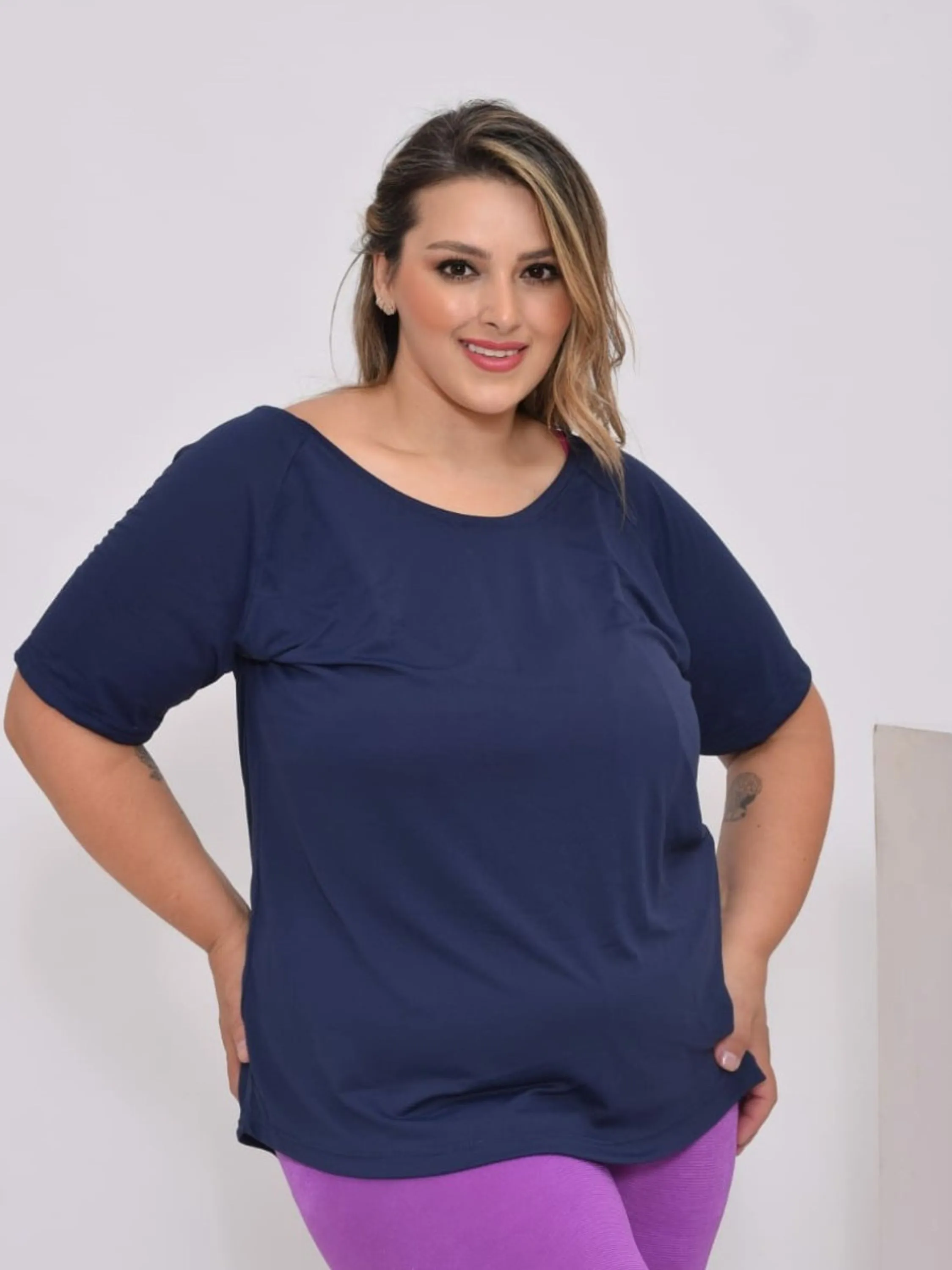 Camiseta poliamida Dray fit plus size