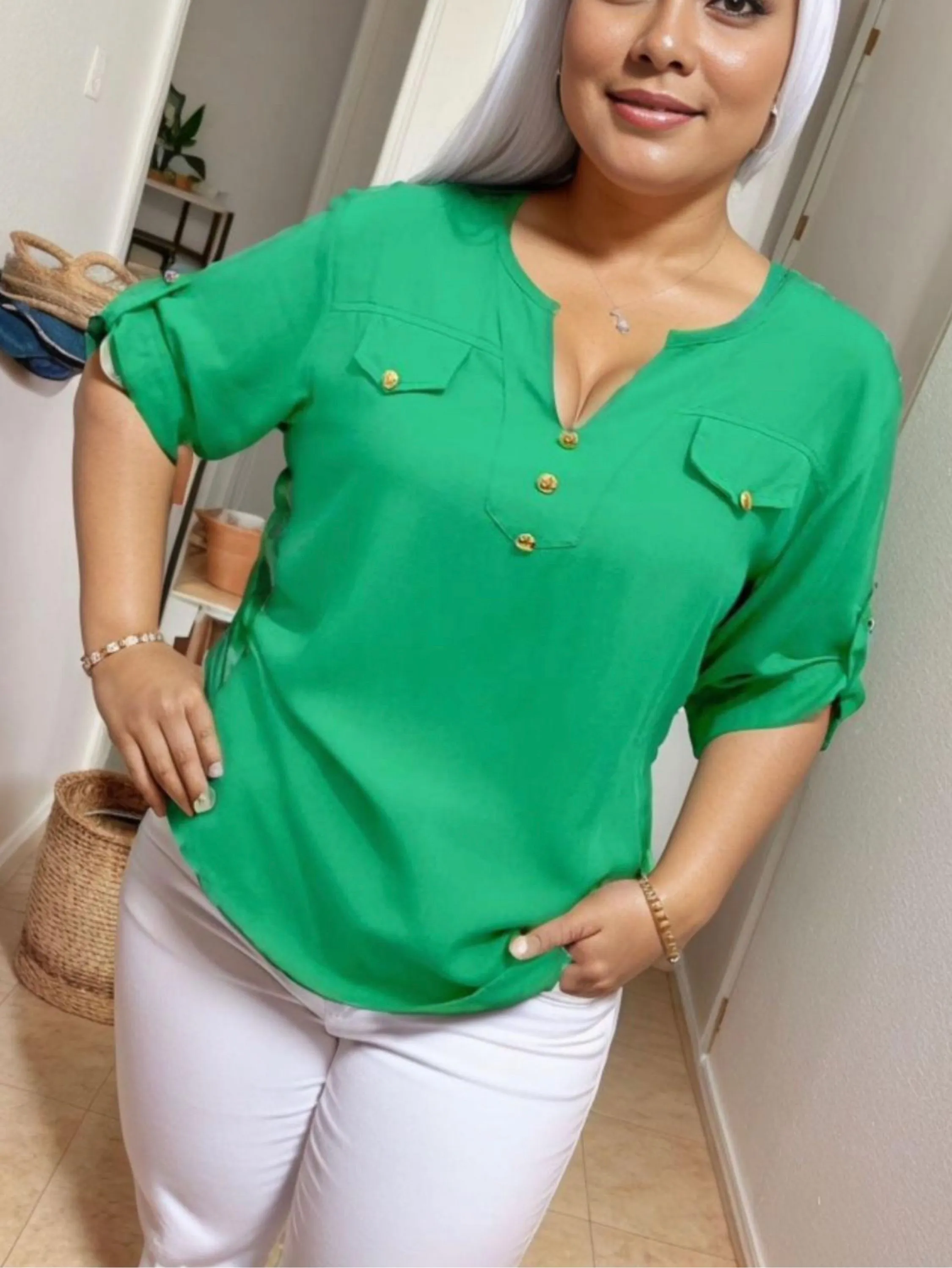 Camisa plus size feminina