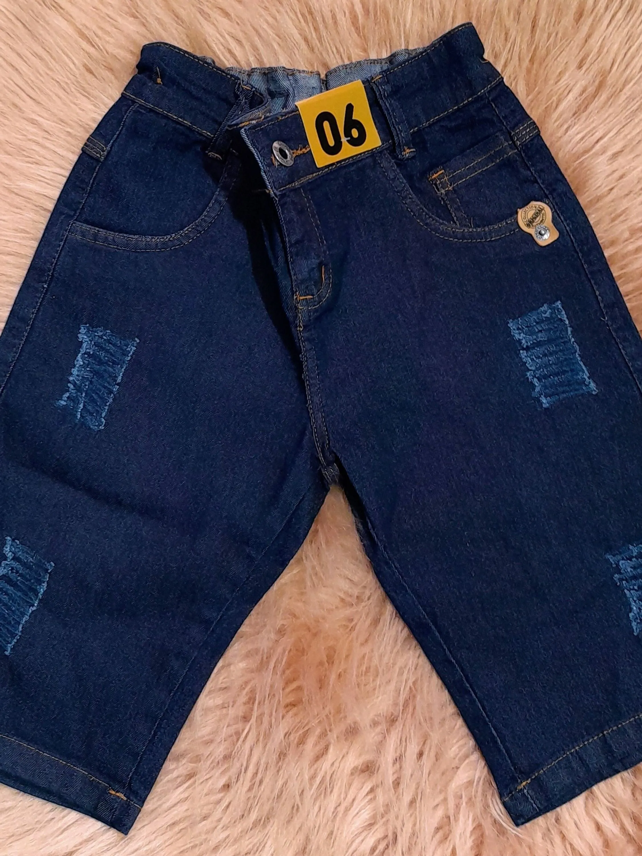 Bermuda jeans infantil juvenil 6 a 16 anos