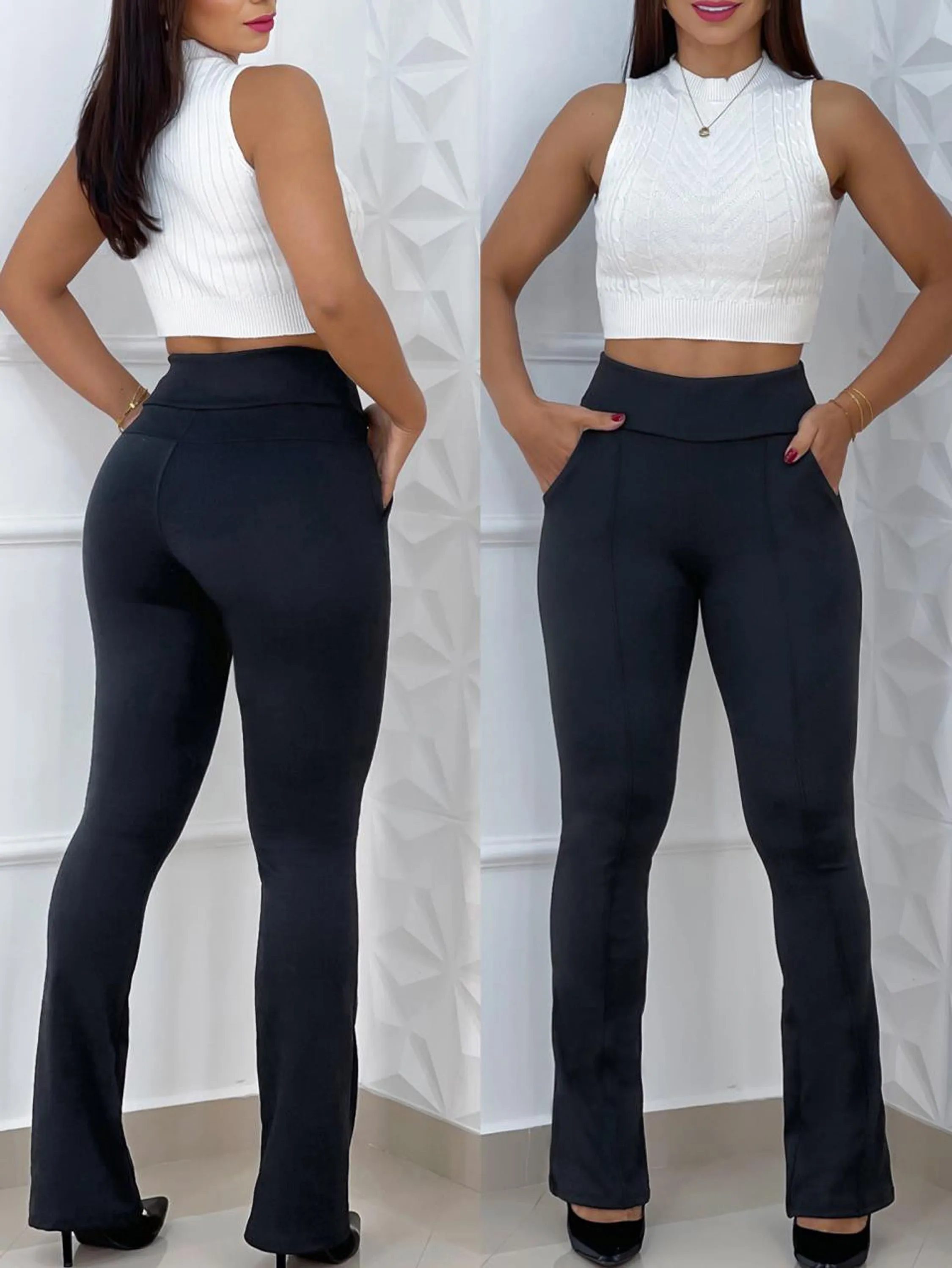 Calça Leggin flare com bolso C0000