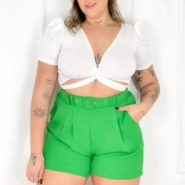 Shorts alfaiataria Plus Size C520