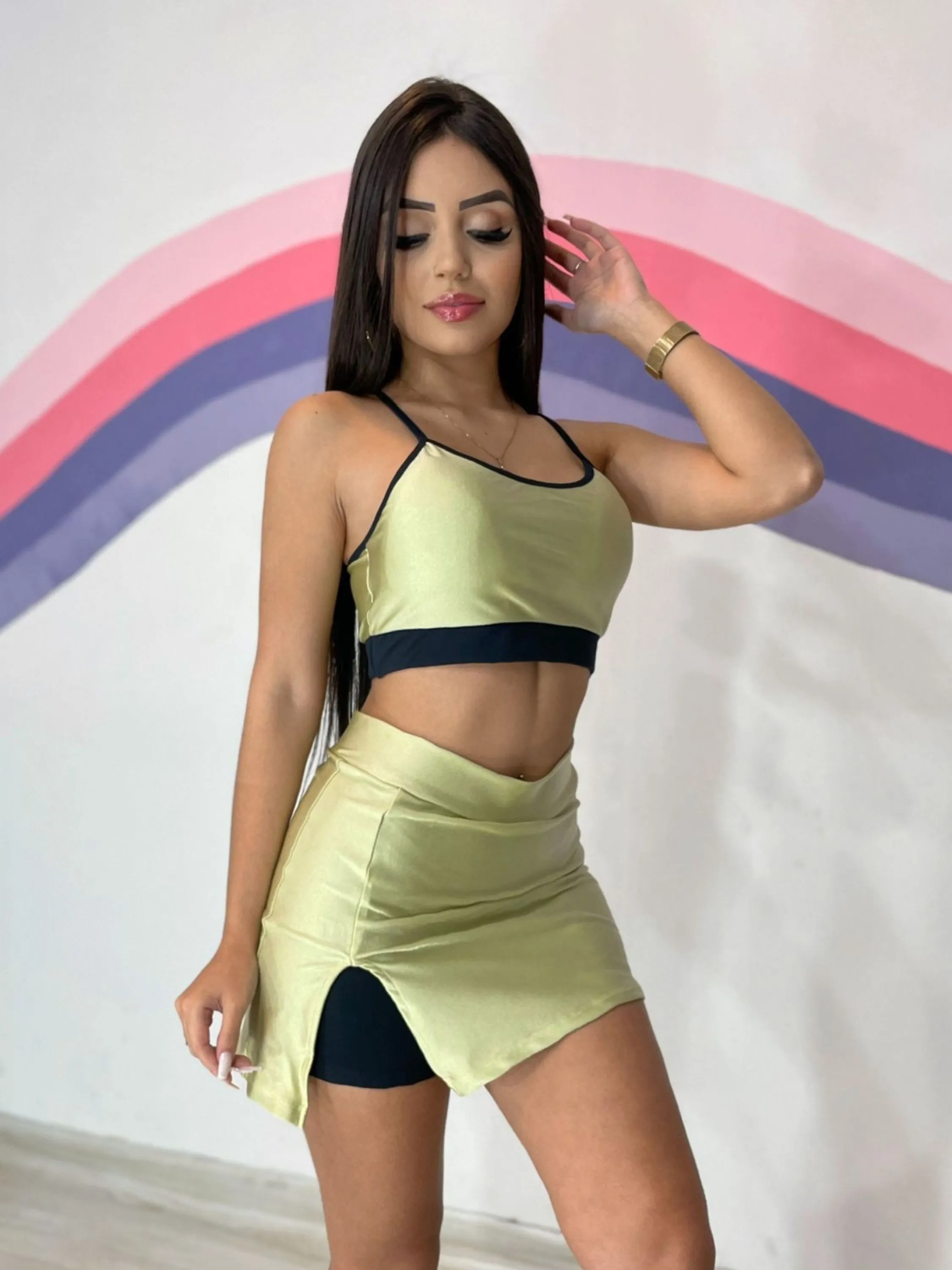 Conjunto Short Saia Camila + Top Aline Ilusion