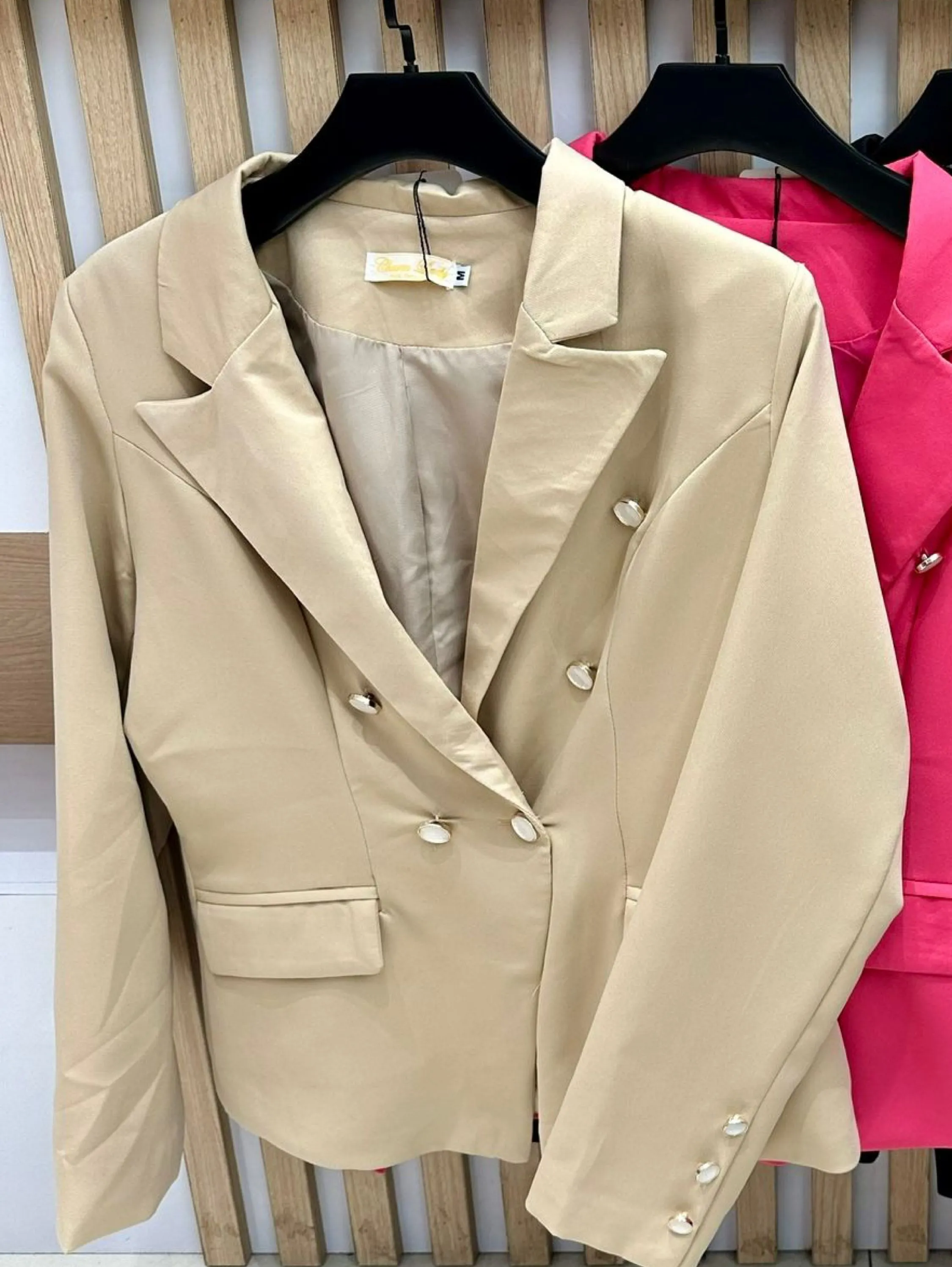 Blazer Longo Feminino Detalhe Botões F893