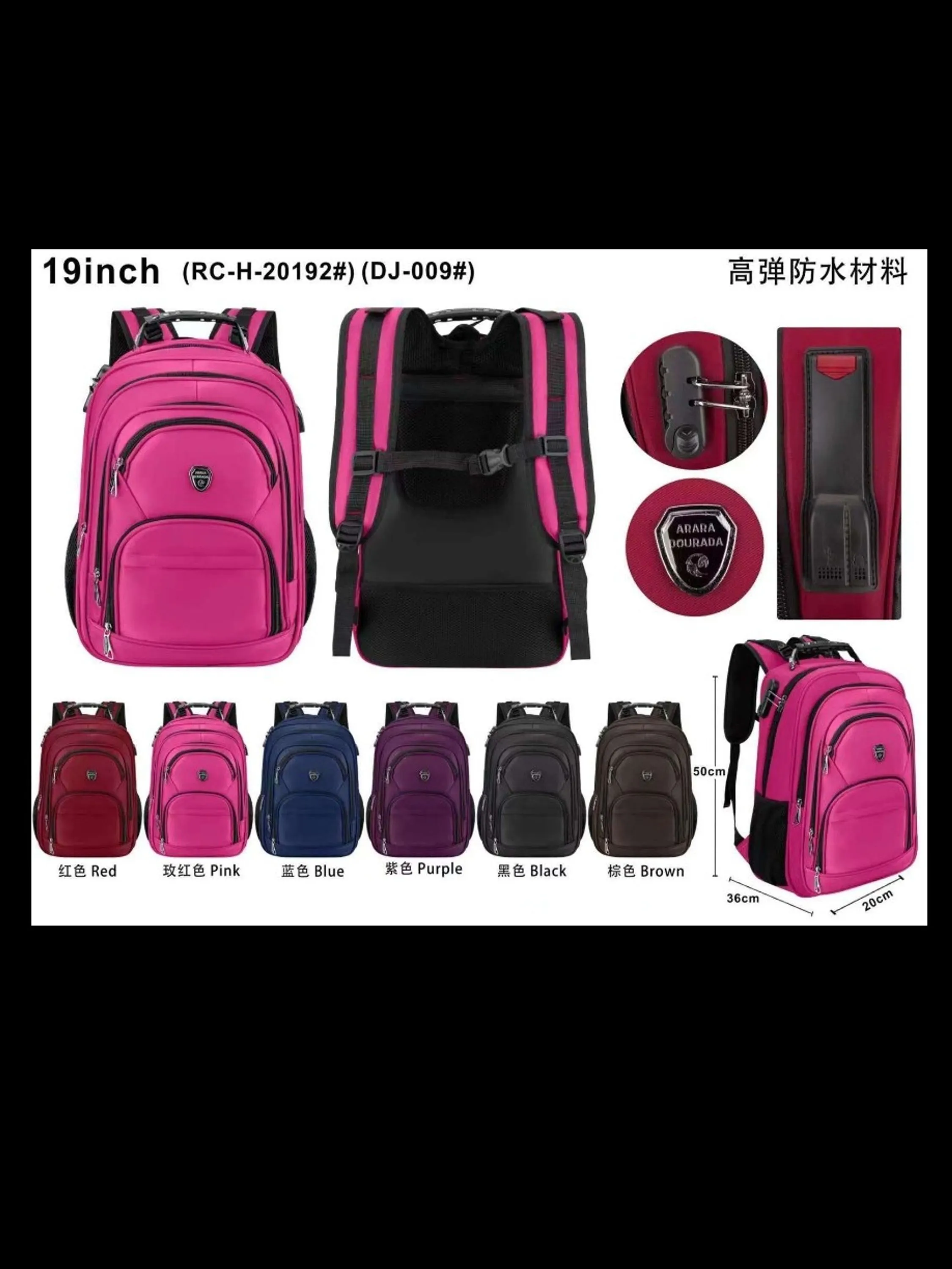 RC20192 Mochila Unissex