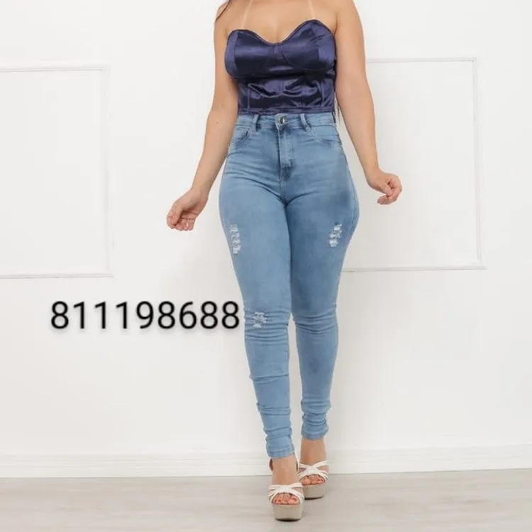 Calça Modinha Jeans Claro 811198688 0112