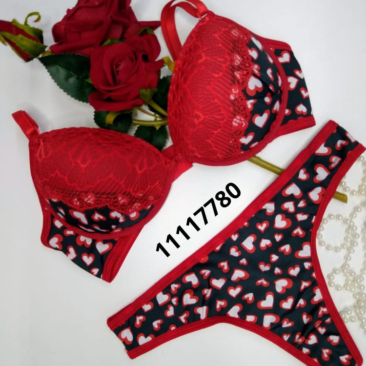 Conjunto Lingerie Simples Liso e Estampado 11117780 0407