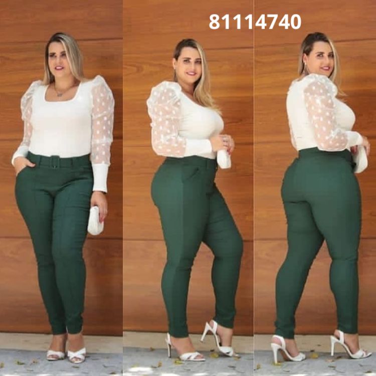 Calça Bengaline Plus Size 81114740 2406