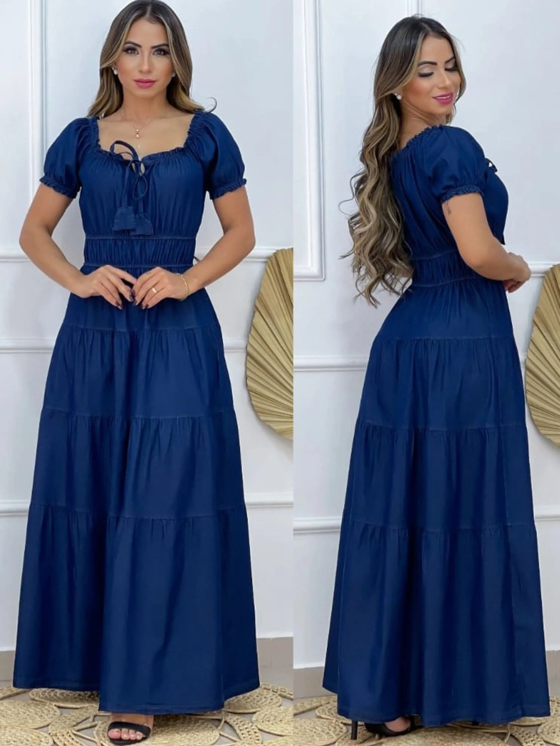 Vestido jeans longo