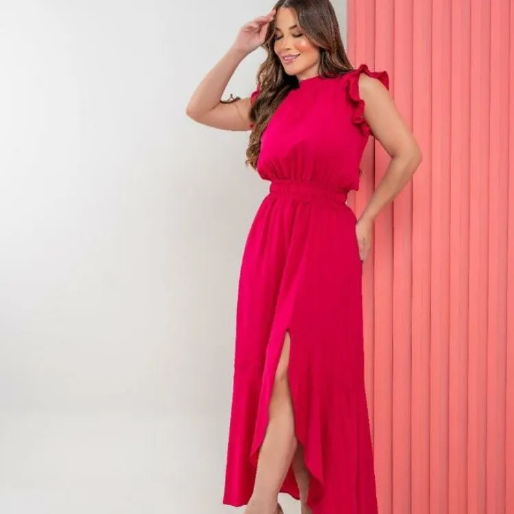 VT186 - Vestido com babado