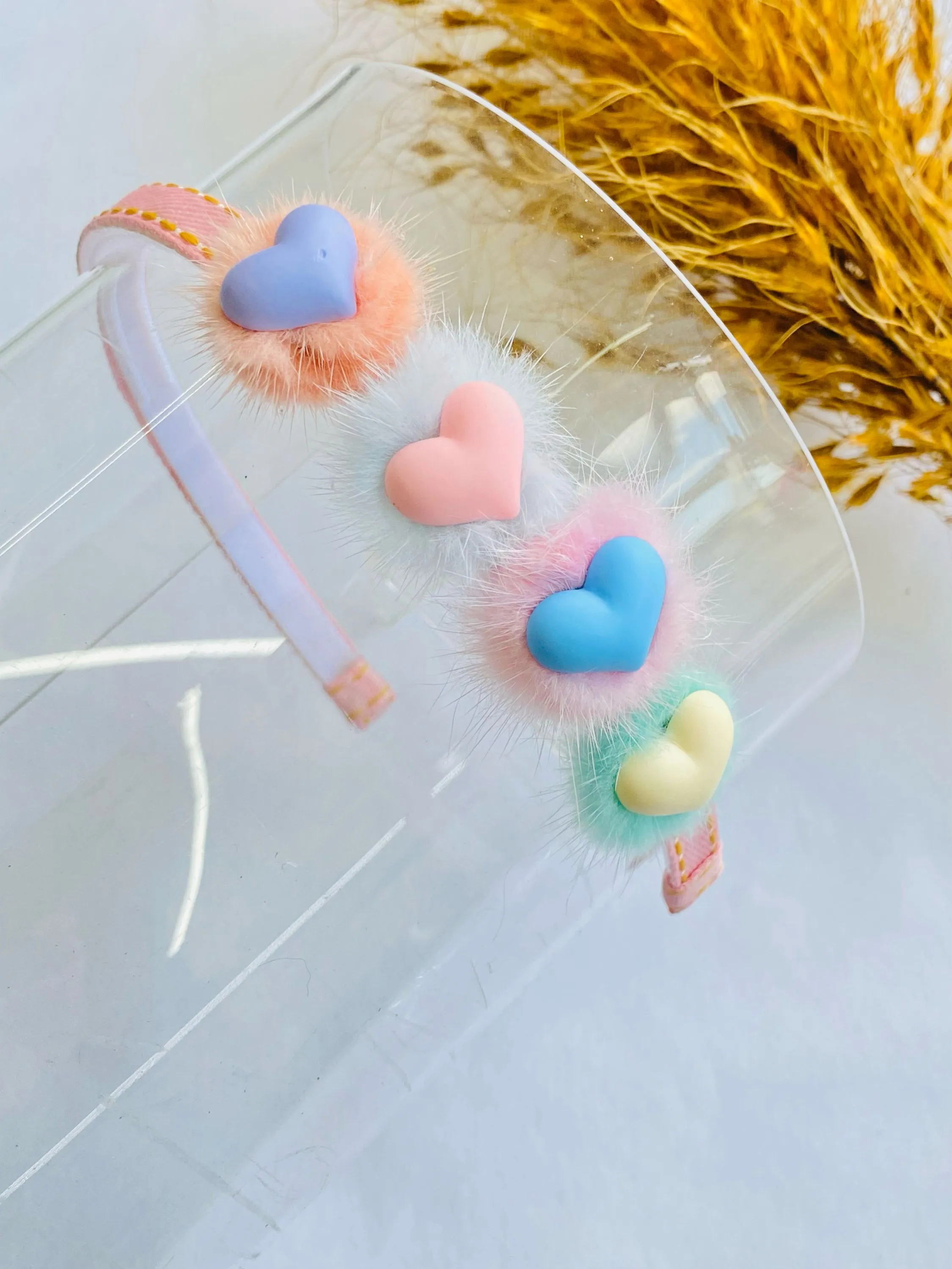 3 Tiaras Infantil Pompom