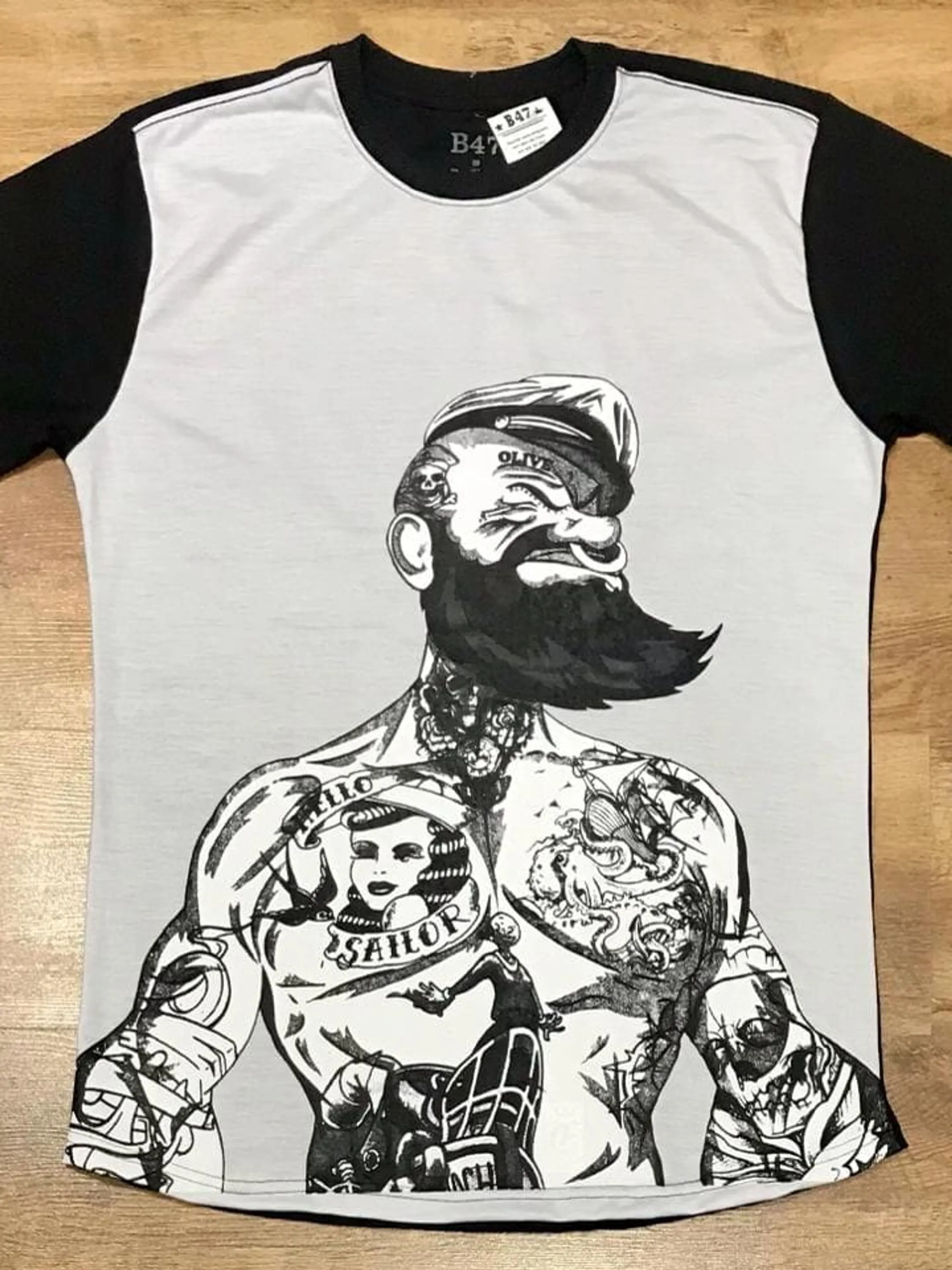 Camiseta Silkscreen Popeye