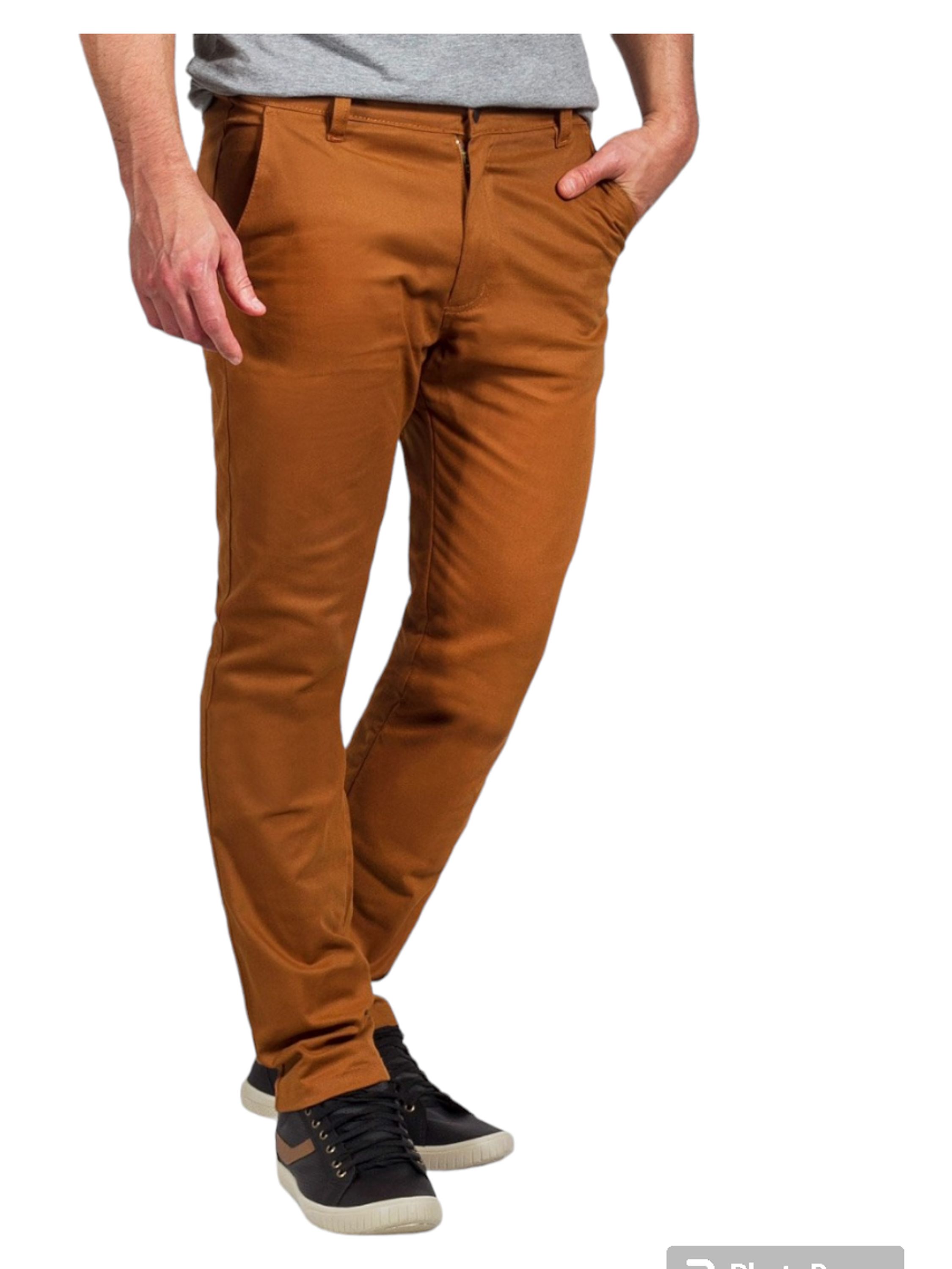 Calça Sarja Masculina Slim Fit C/ Elastano Várias Cores Tendencia 2023