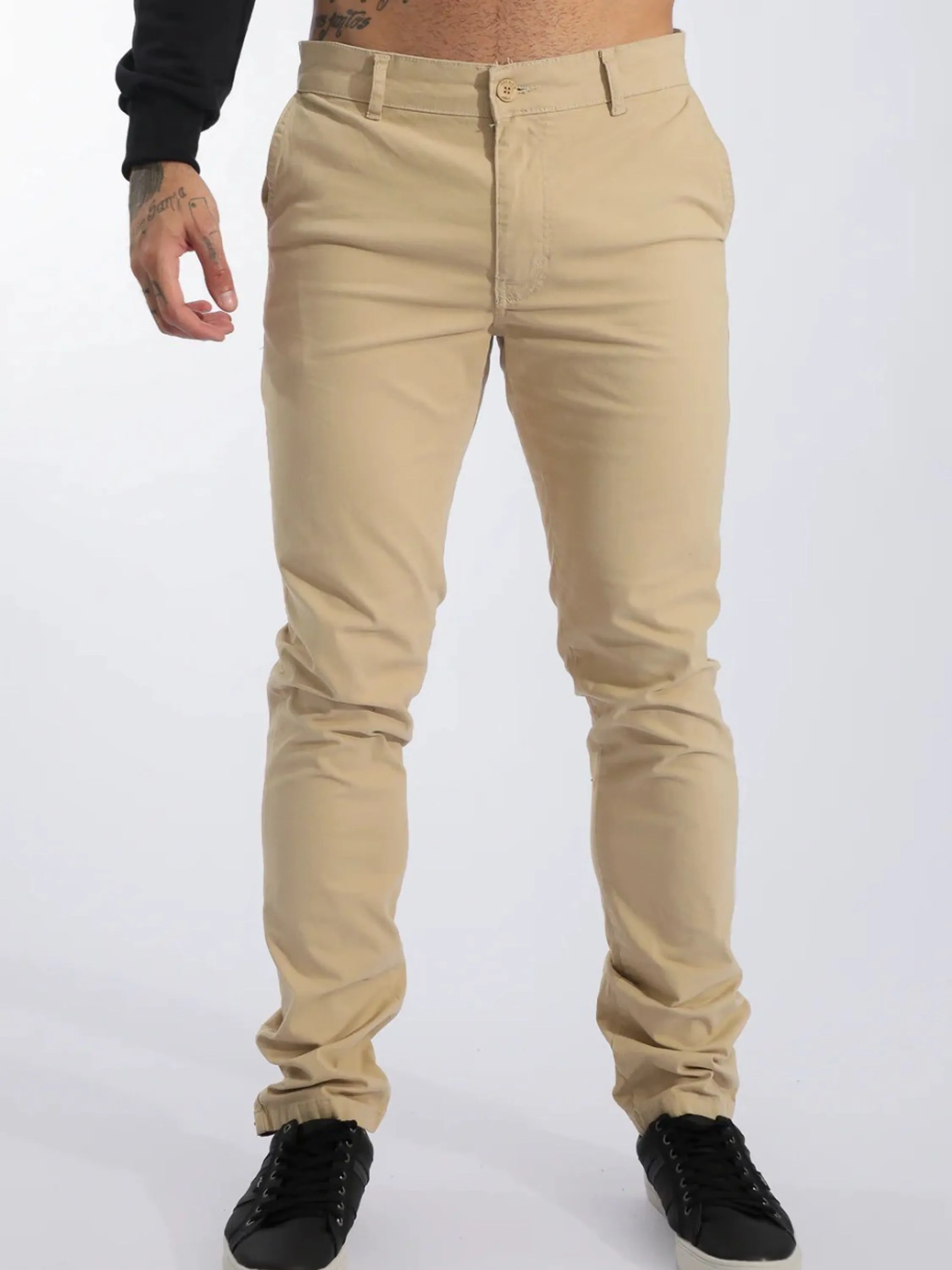 Calça Sarja Masculina Slim Fit C/ Elastano Várias Cores Tendencia 2023