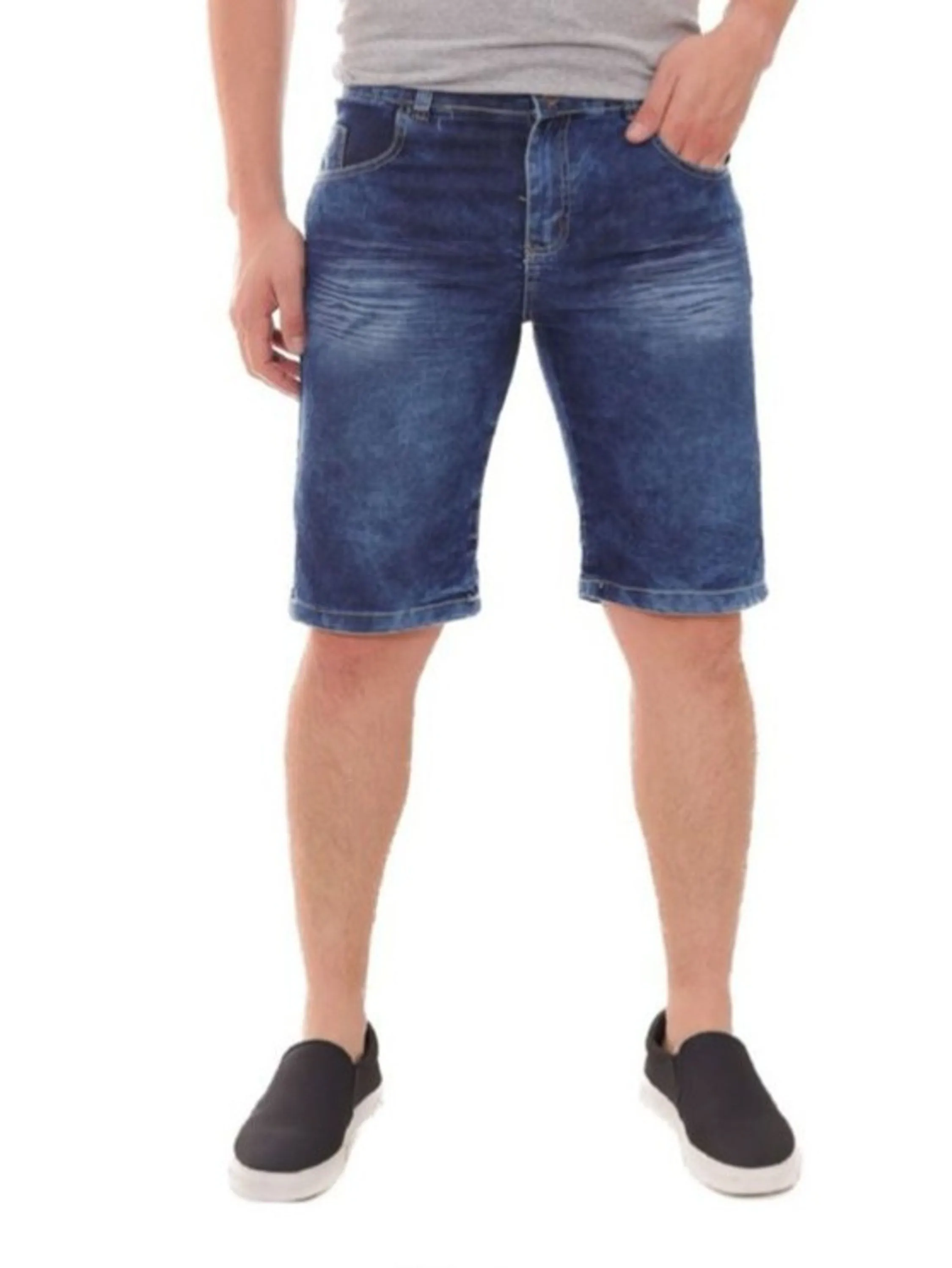 Bermuda Jeans Masculina Azul