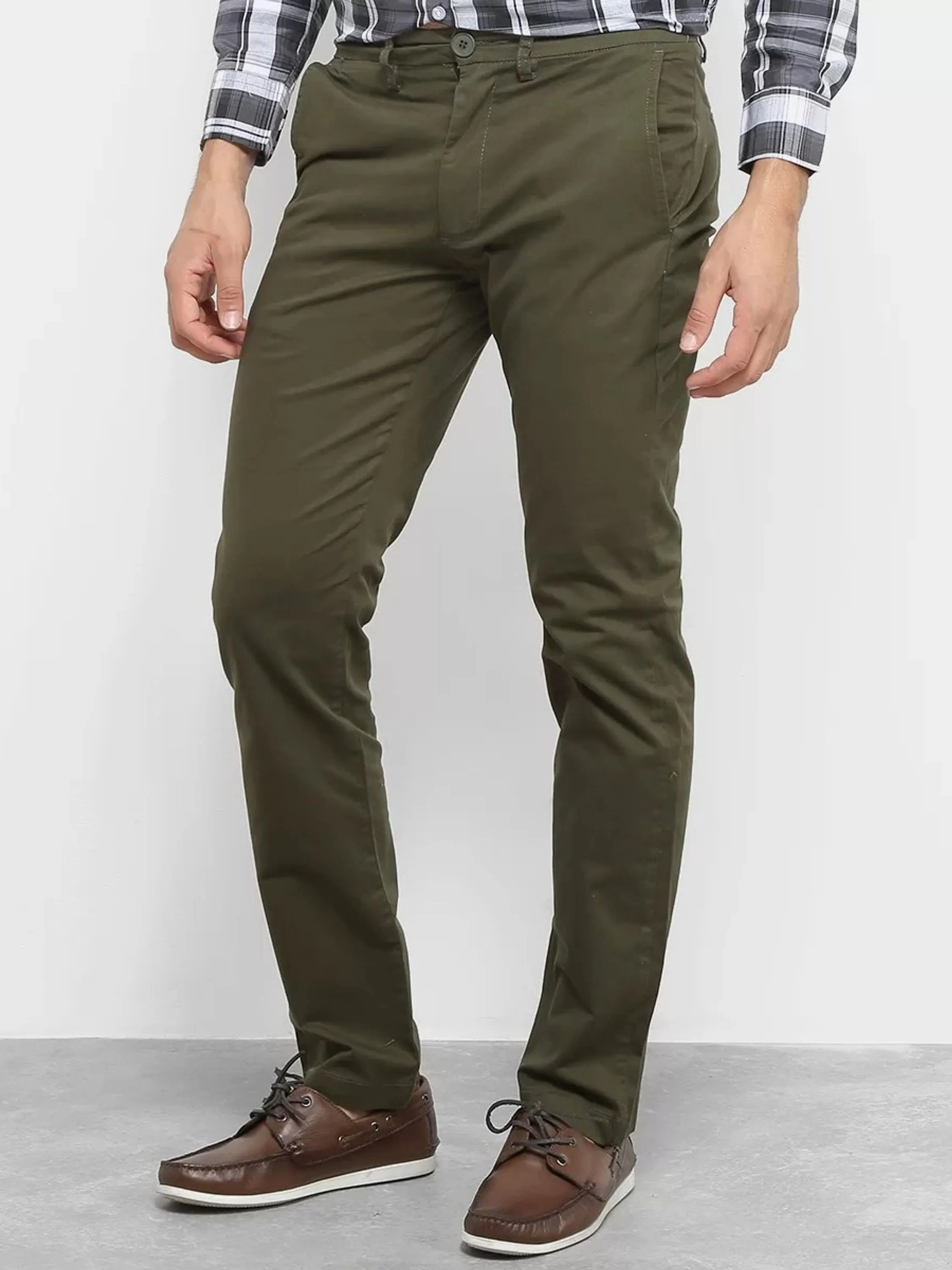 Calça Sarja Masculina Slim Fit C/ Elastano Várias Cores Tendencia 2024