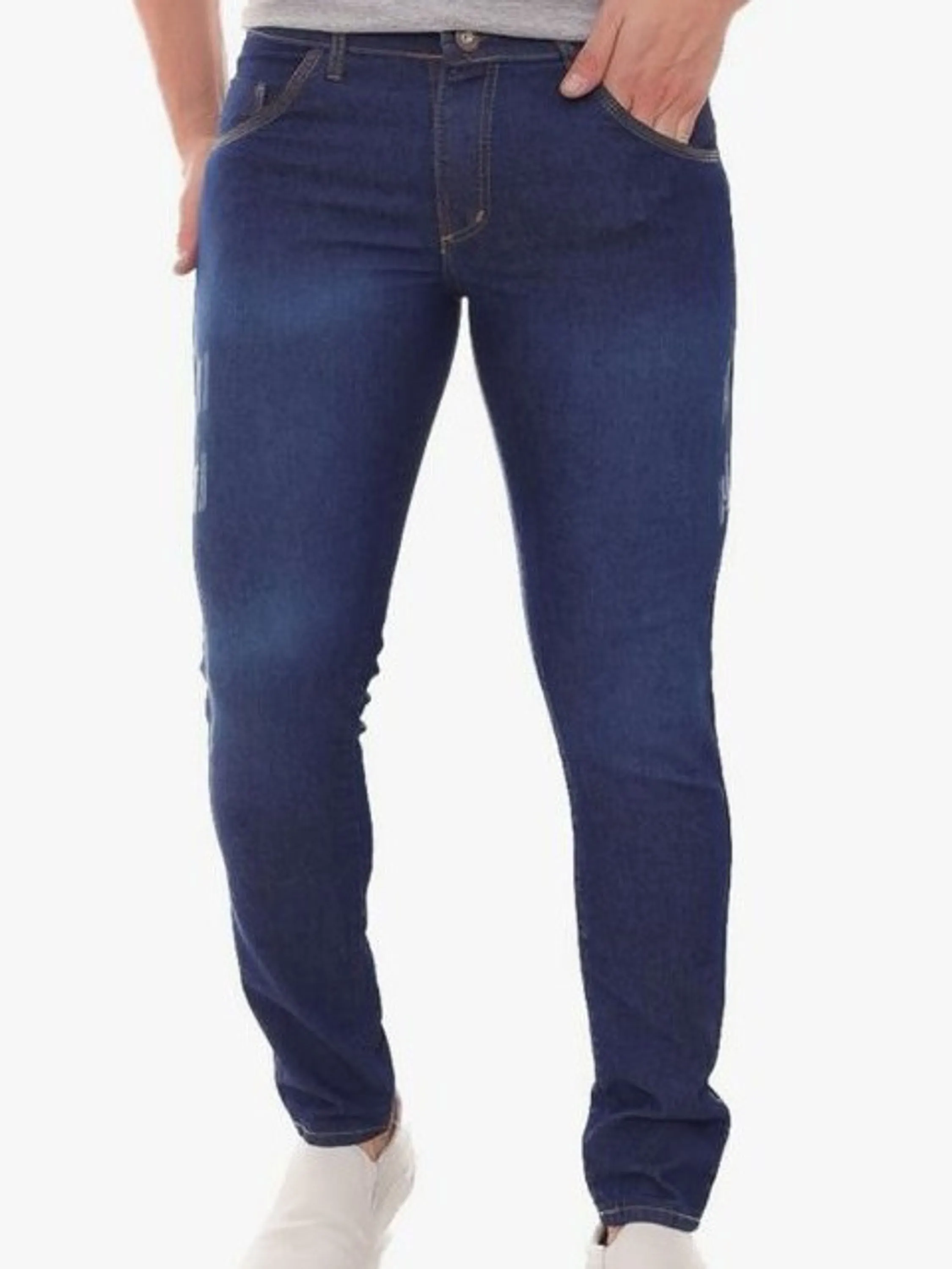 Calça Jeans Masculina Slim Elastano Premium -