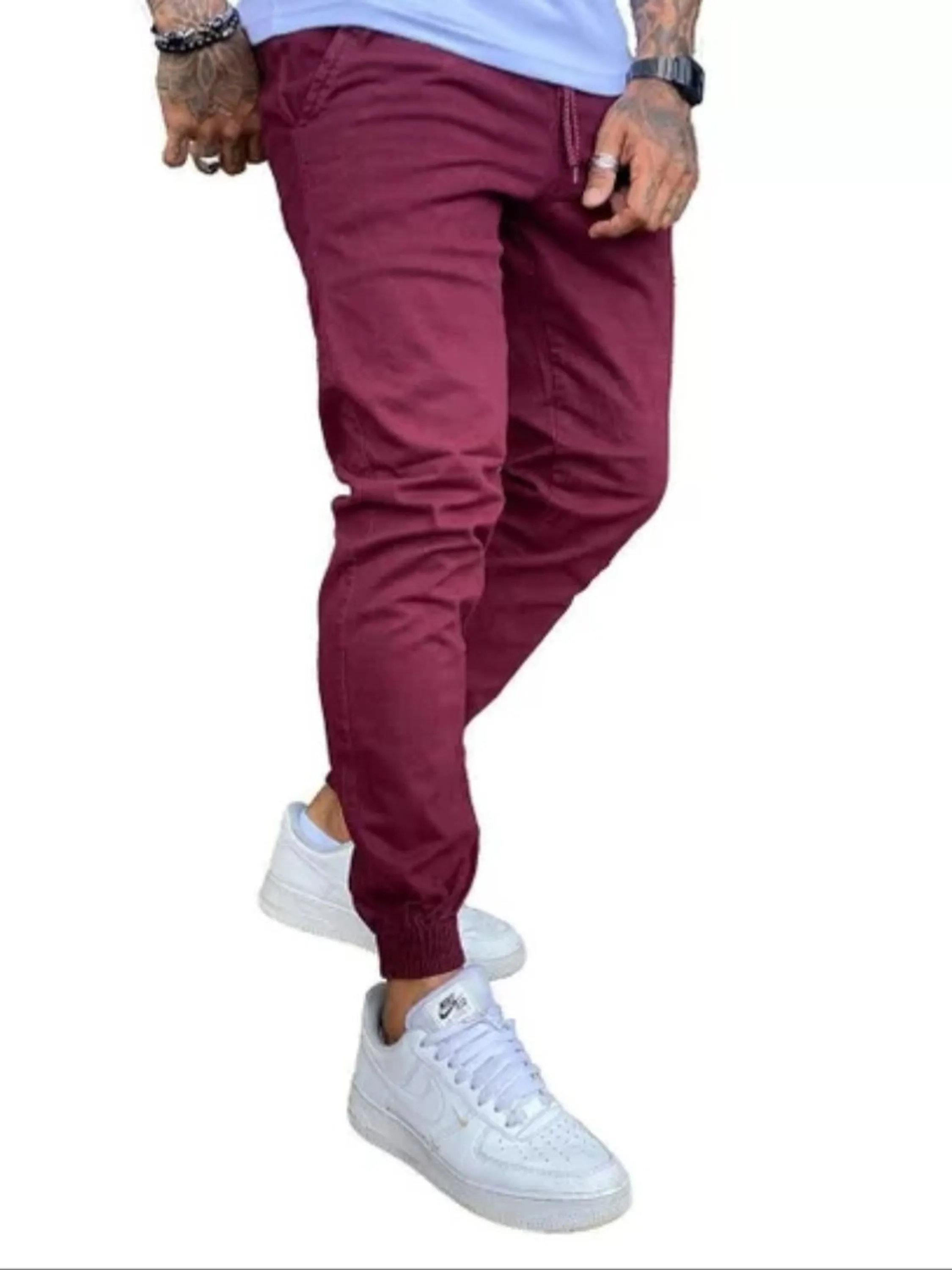 Calça Jogger Masculina Elástico nu perna