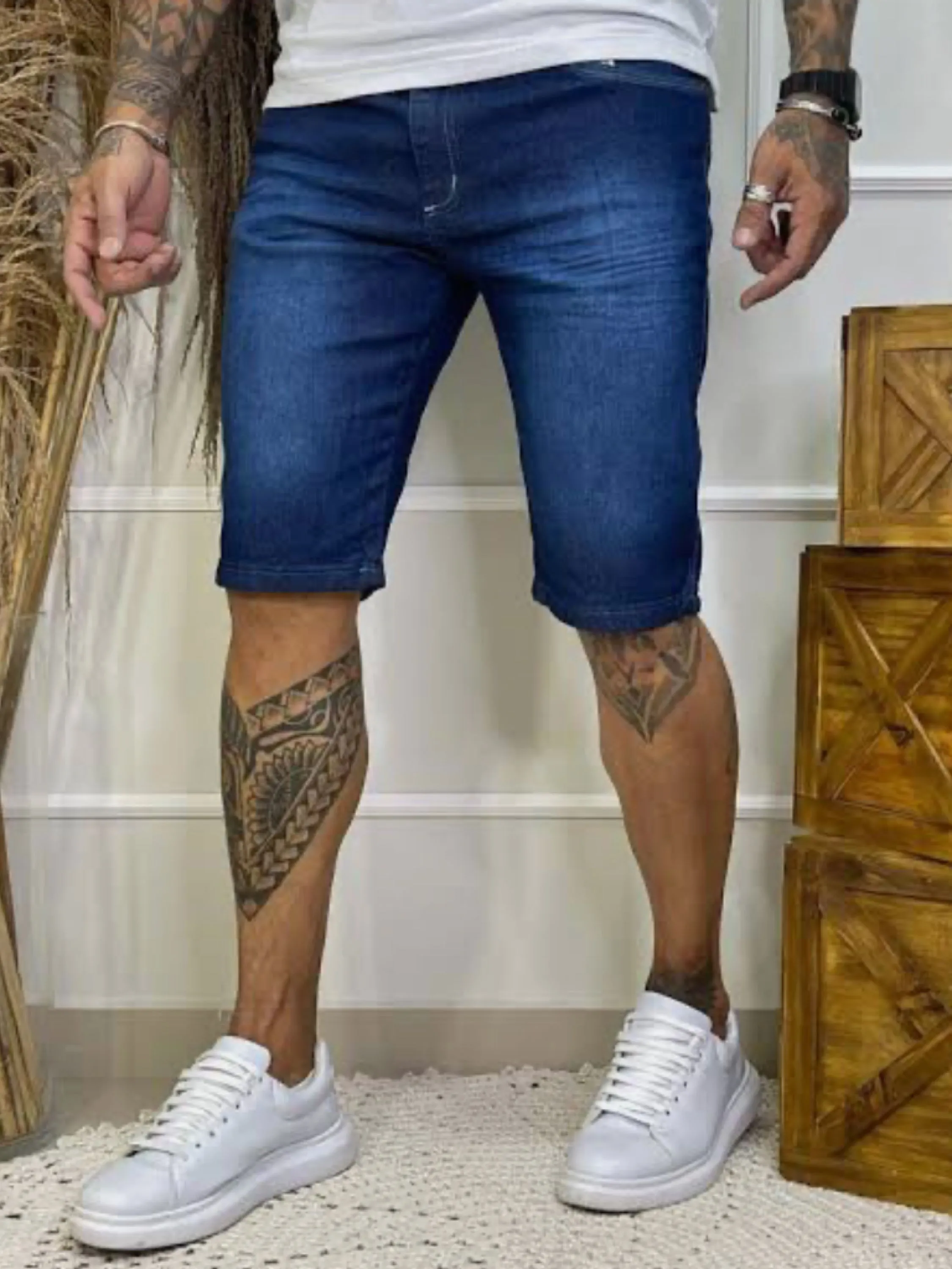 Bermuda jeans básica