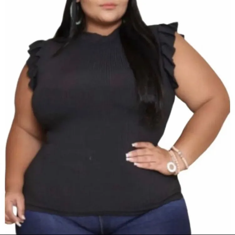 Blusa plus size com babado