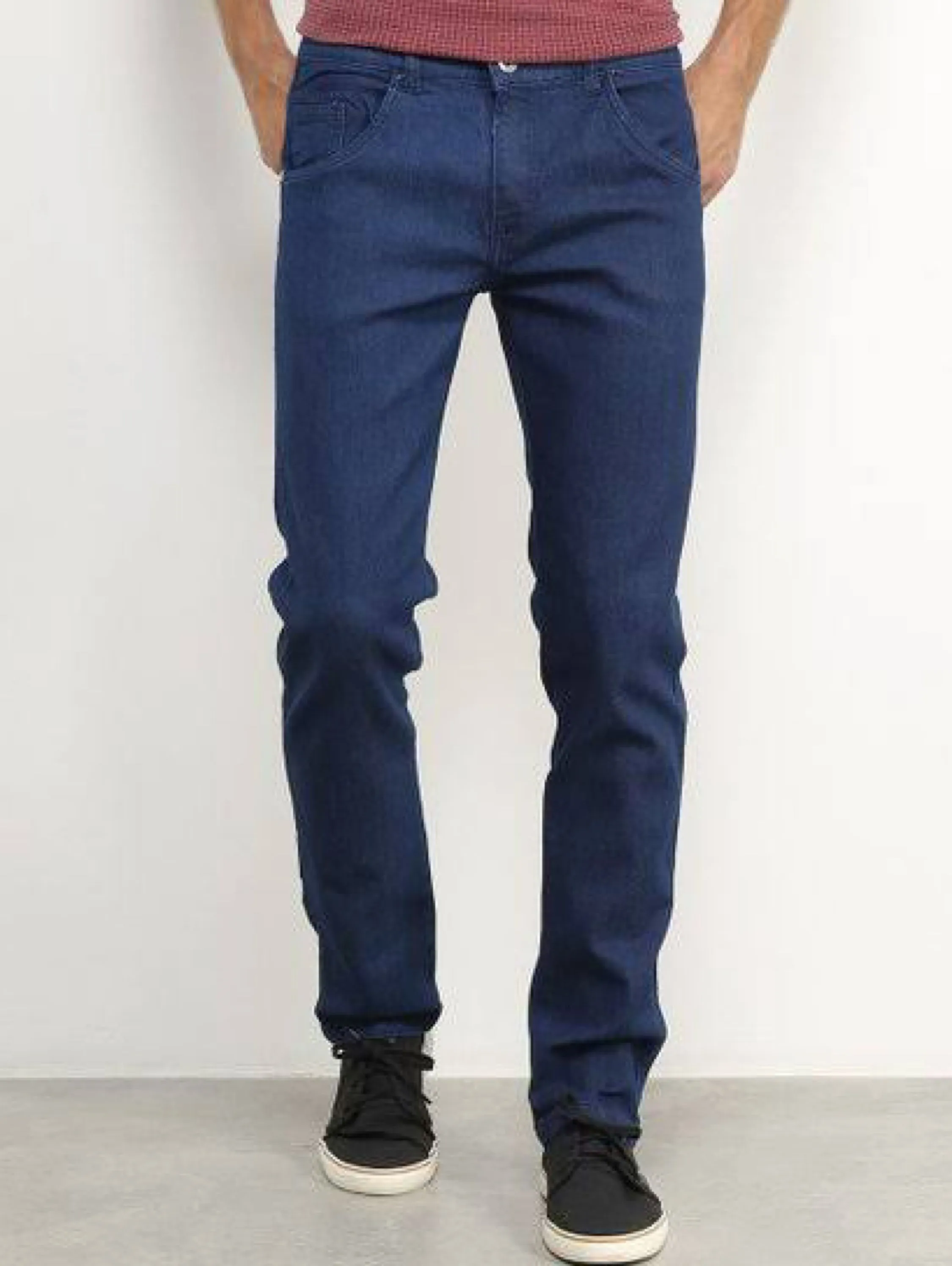 Calça jeans masculina básica skinny