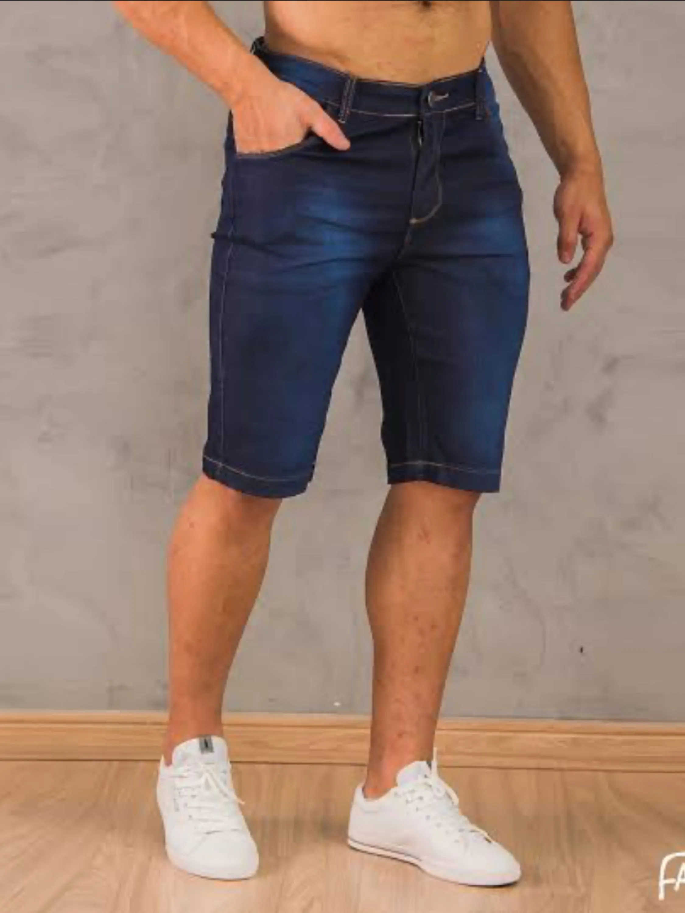 Bermuda jeans masculina