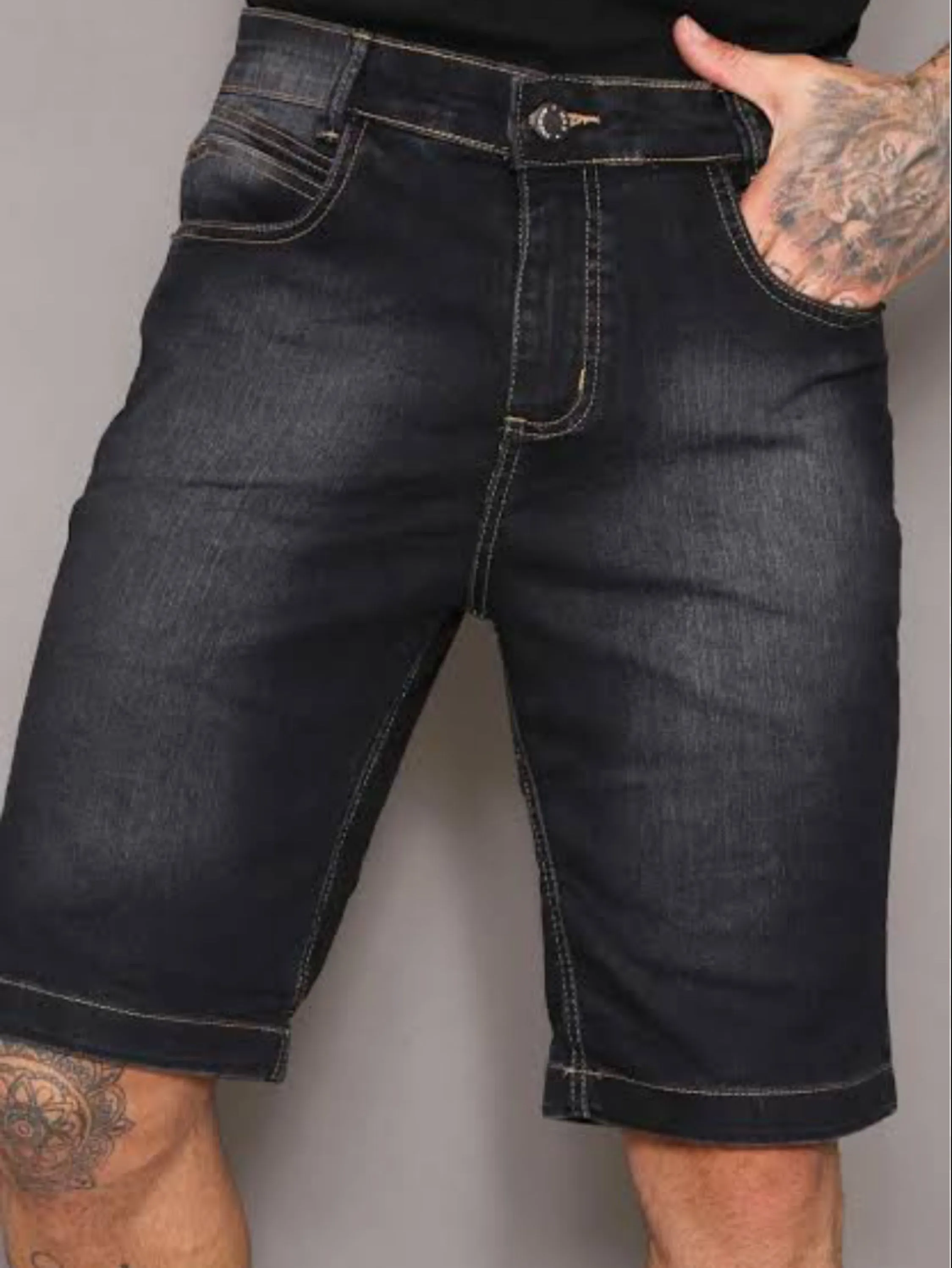 Bermuda jeans masculina