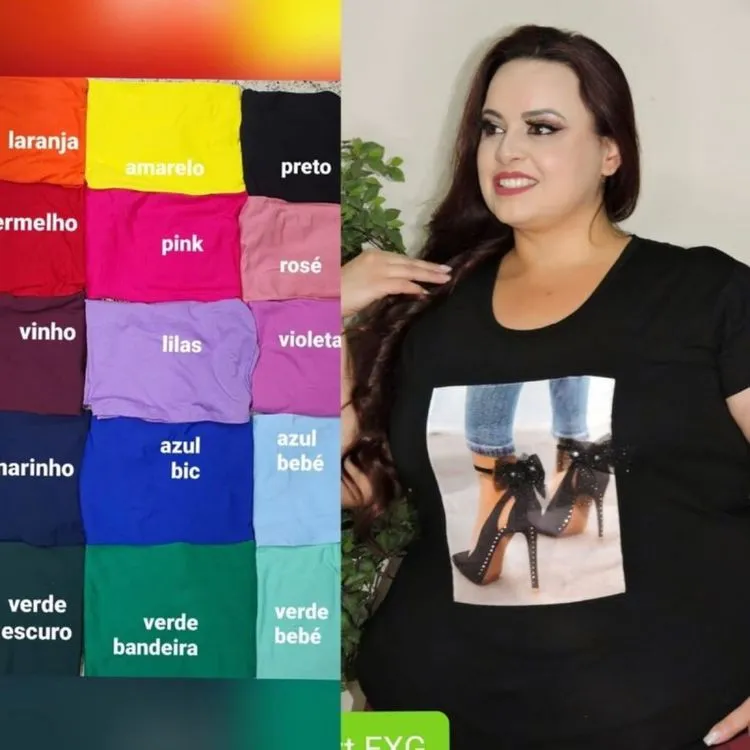 Blusa plus com estampa