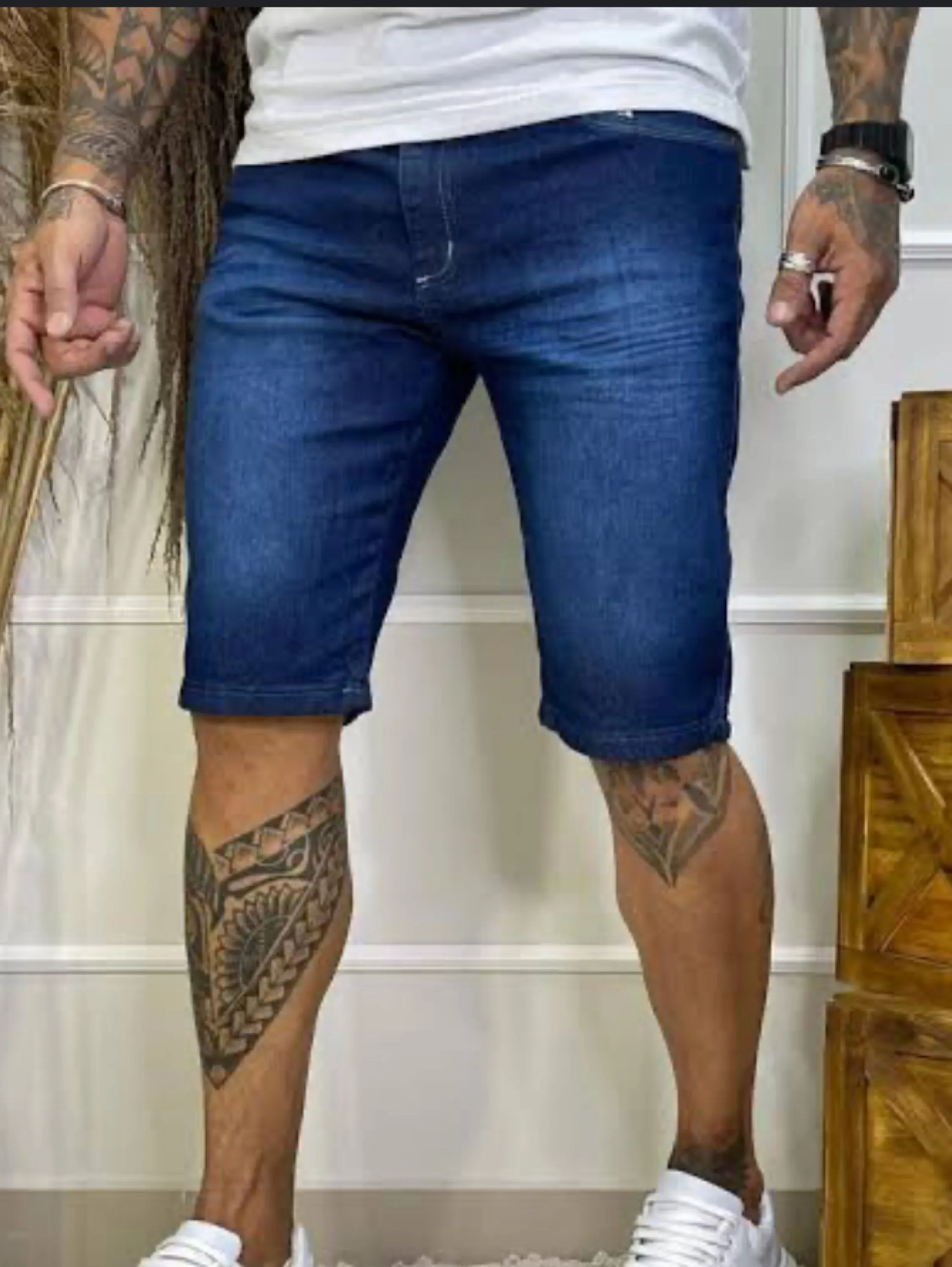 Bermuda jeans masculina