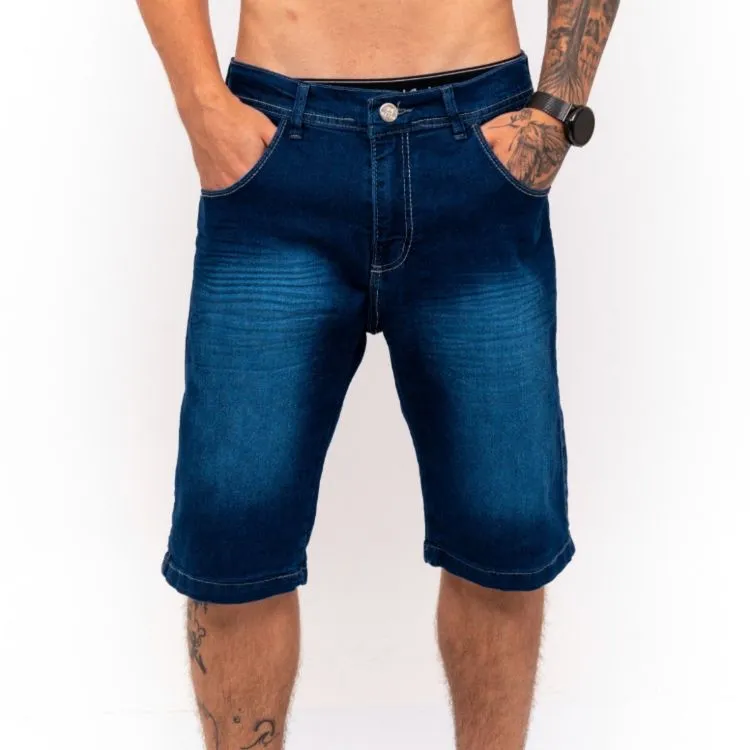 Bermuda básica jeans masculina