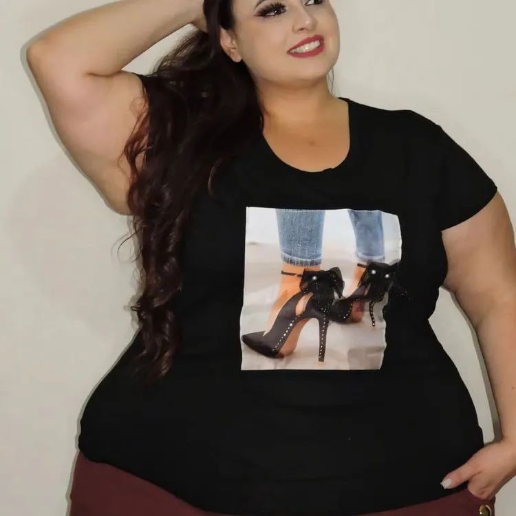 Blusa plus size com estampa